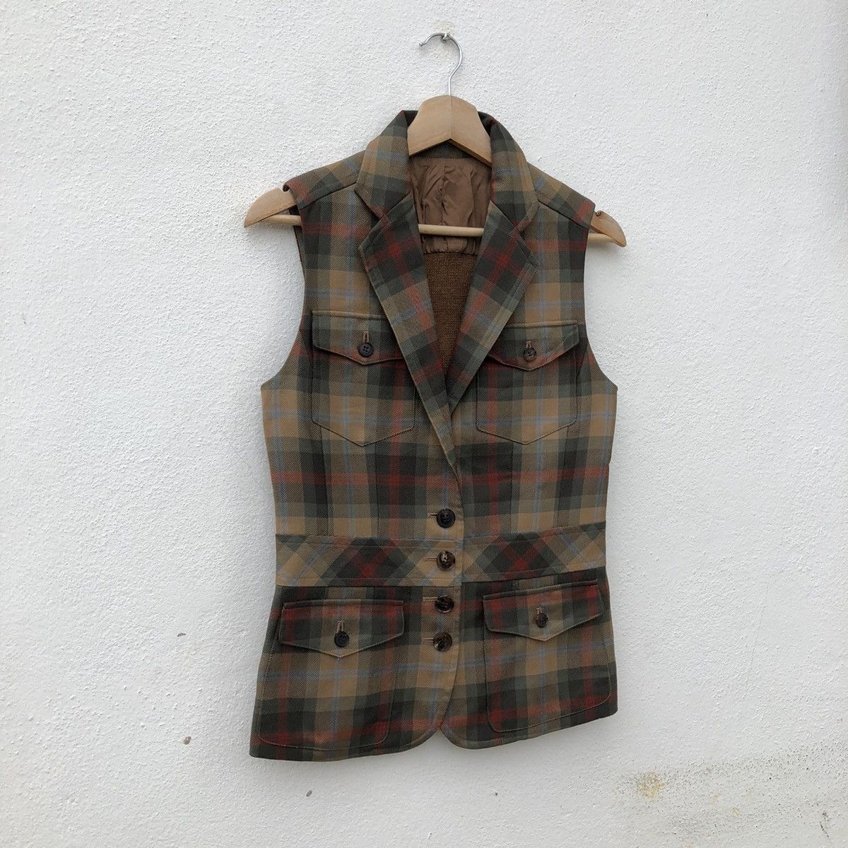 Japanese Brand KEITA MARUYAMA TOKYO PARIS VEST TARTAN DESIGN Size US M / EU 48-50 / 2 - 2 Thumbnail