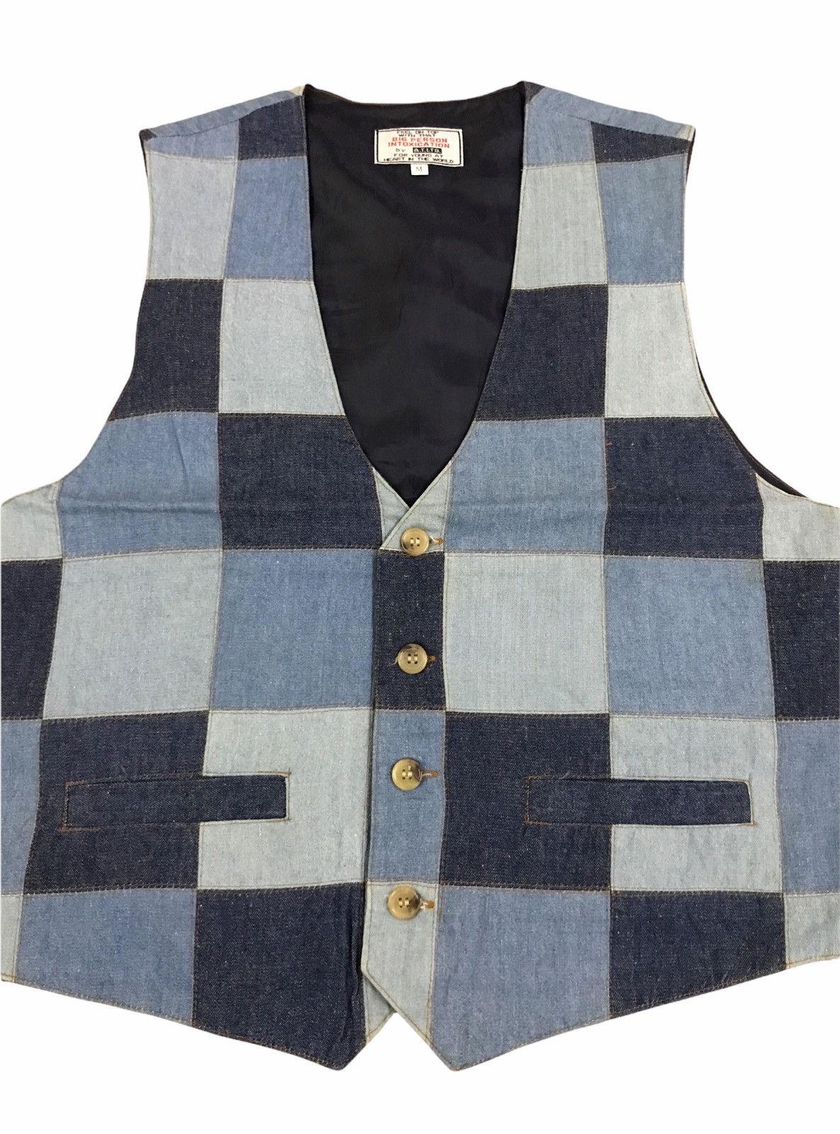 Japanese Brand Japanese Brand A.T.L.T.D Denim Patchwork Vest Kapital Style Size US S / EU 44-46 / 1 - 3 Thumbnail