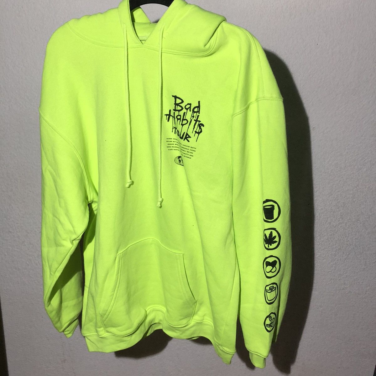 Nav BAD HABITS TOUR newest HOODIE XO