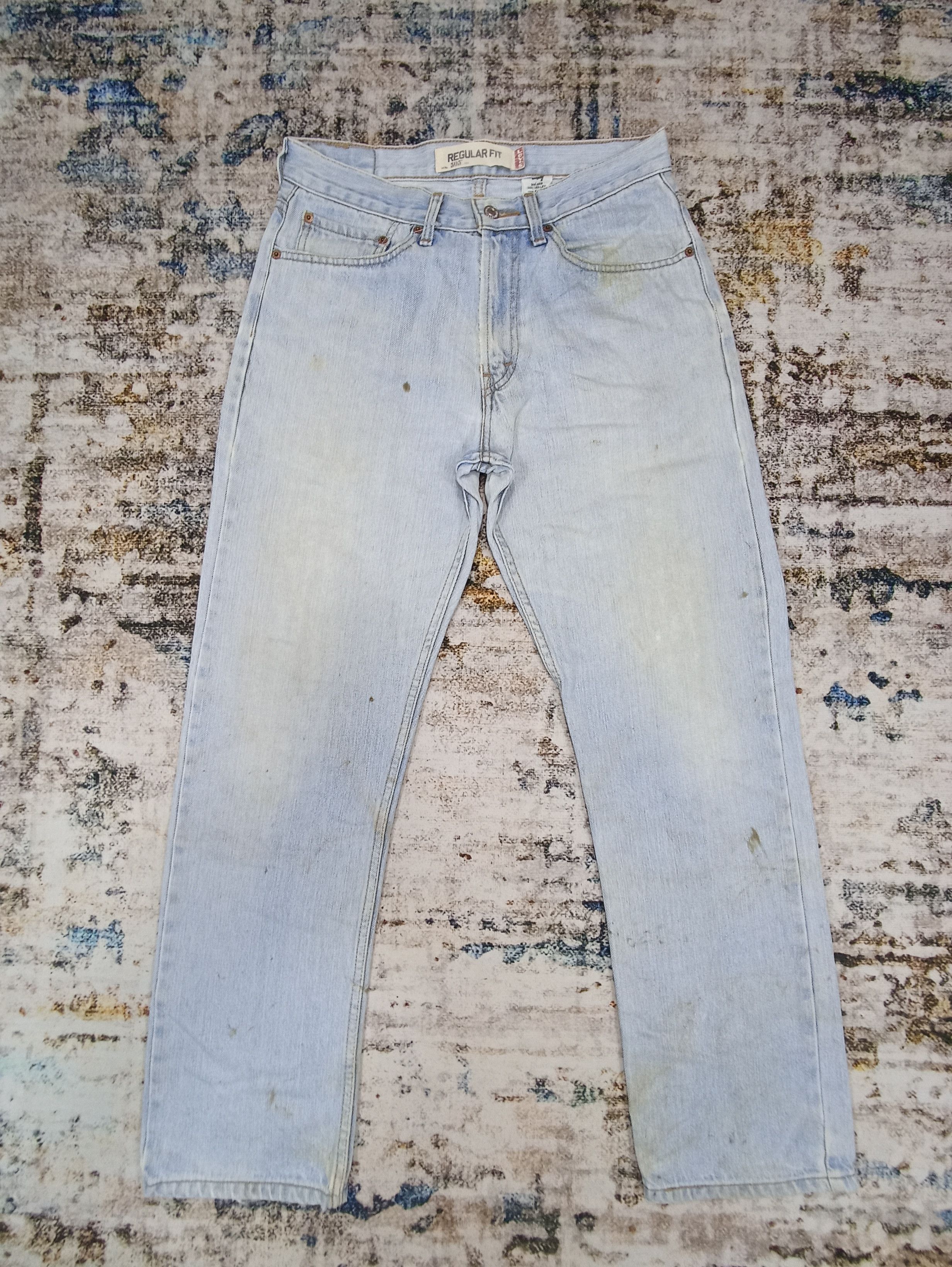 Jean × Levi's × Vintage VINTAGE LEVIS 505 LIGHT WASH JEANS - J031 Size US 31 - 1 Thumbnail