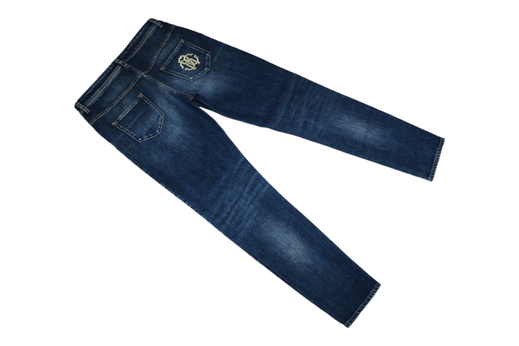 Just Cavalli Roberto Cavalli Light Wash Faded Denim Tapered Jeans Size US 30 / EU 46 - 3 Thumbnail
