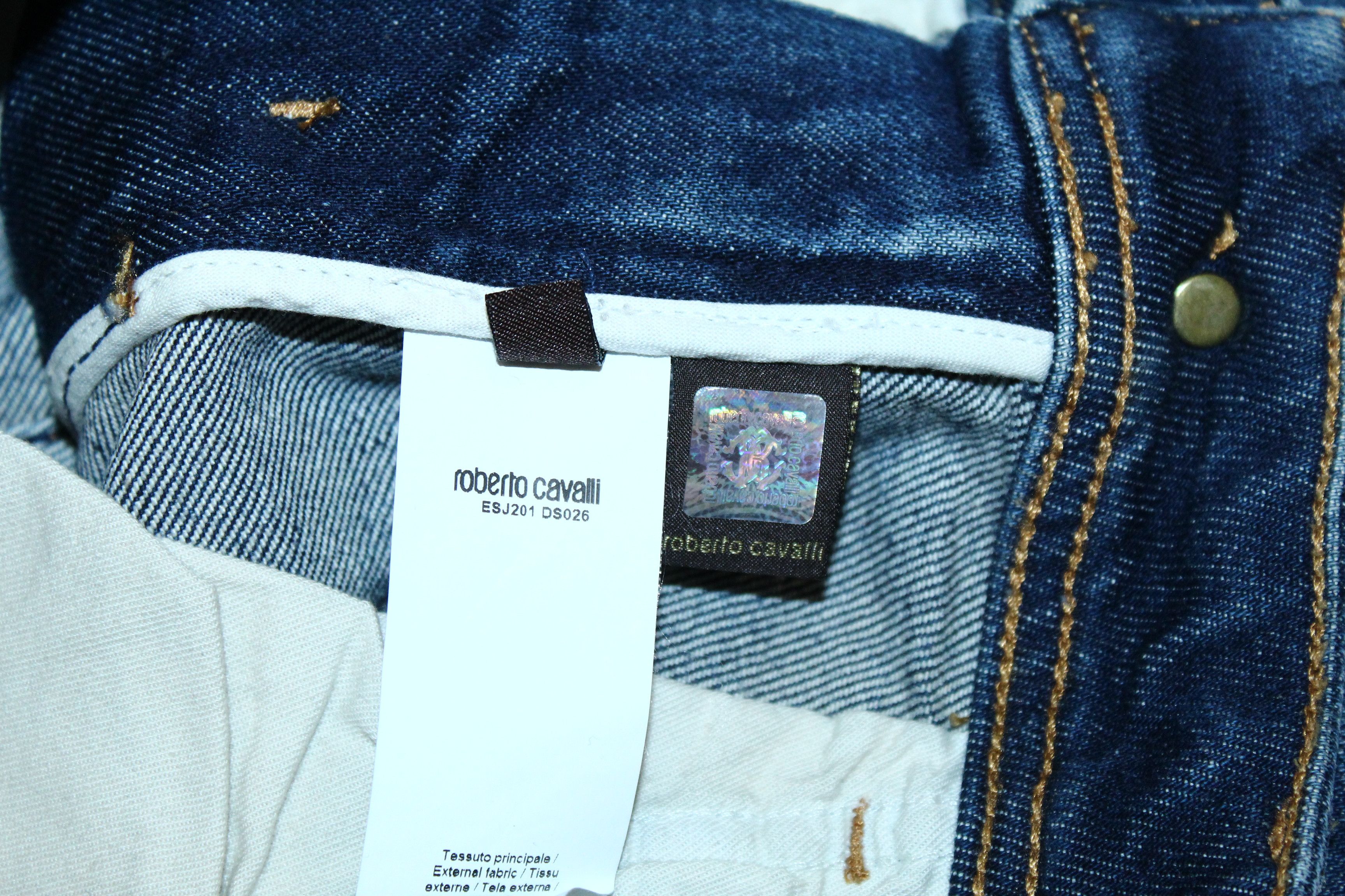 Just Cavalli Roberto Cavalli Light Wash Faded Denim Tapered Jeans Size US 30 / EU 46 - 7 Thumbnail