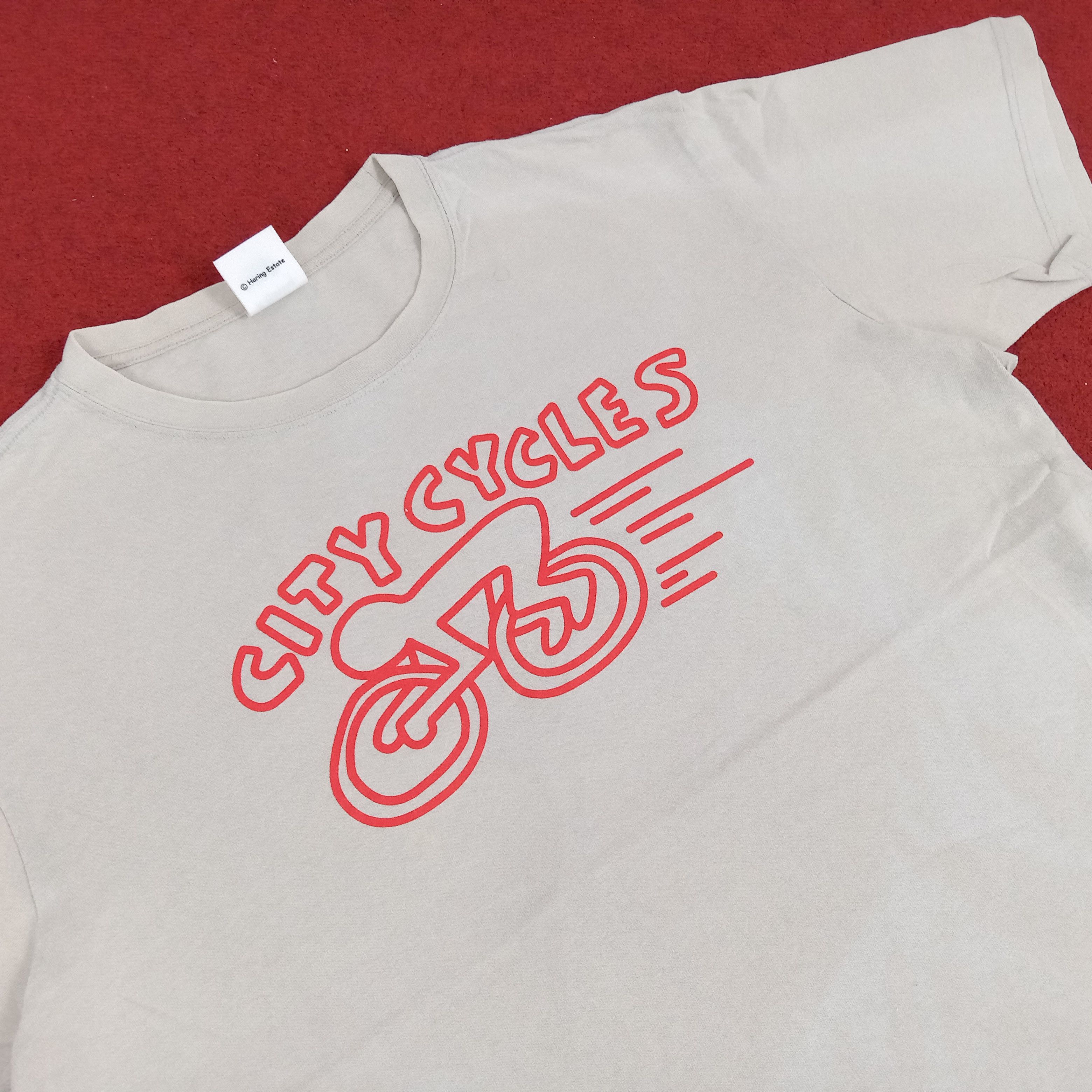 Japanese Brand × Keith Haring Keith Haring City Cycles Center Logo Design Tshirt Size US XL / EU 56 / 4 - 2 Thumbnail