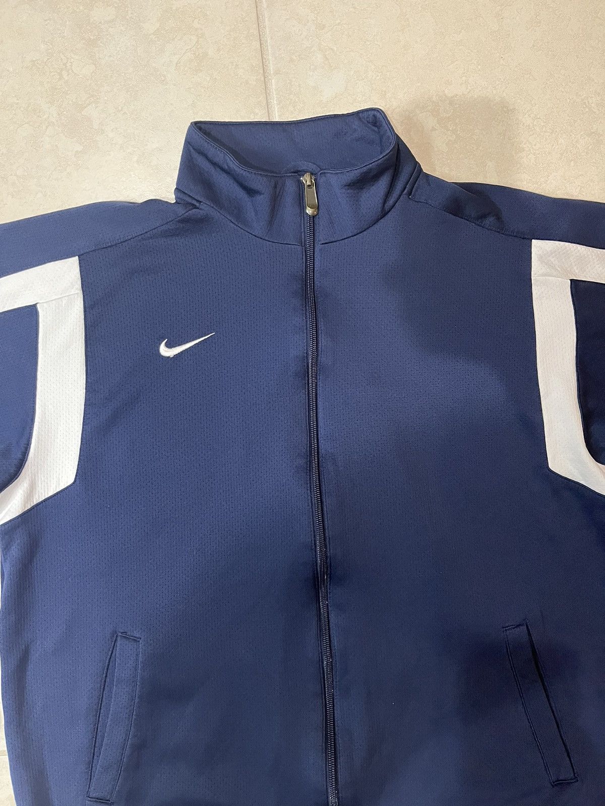 Nike × Vintage Nike Dri-Fit Navy Light Jacket Size US L / EU 52-54 / 3 - 2 Thumbnail