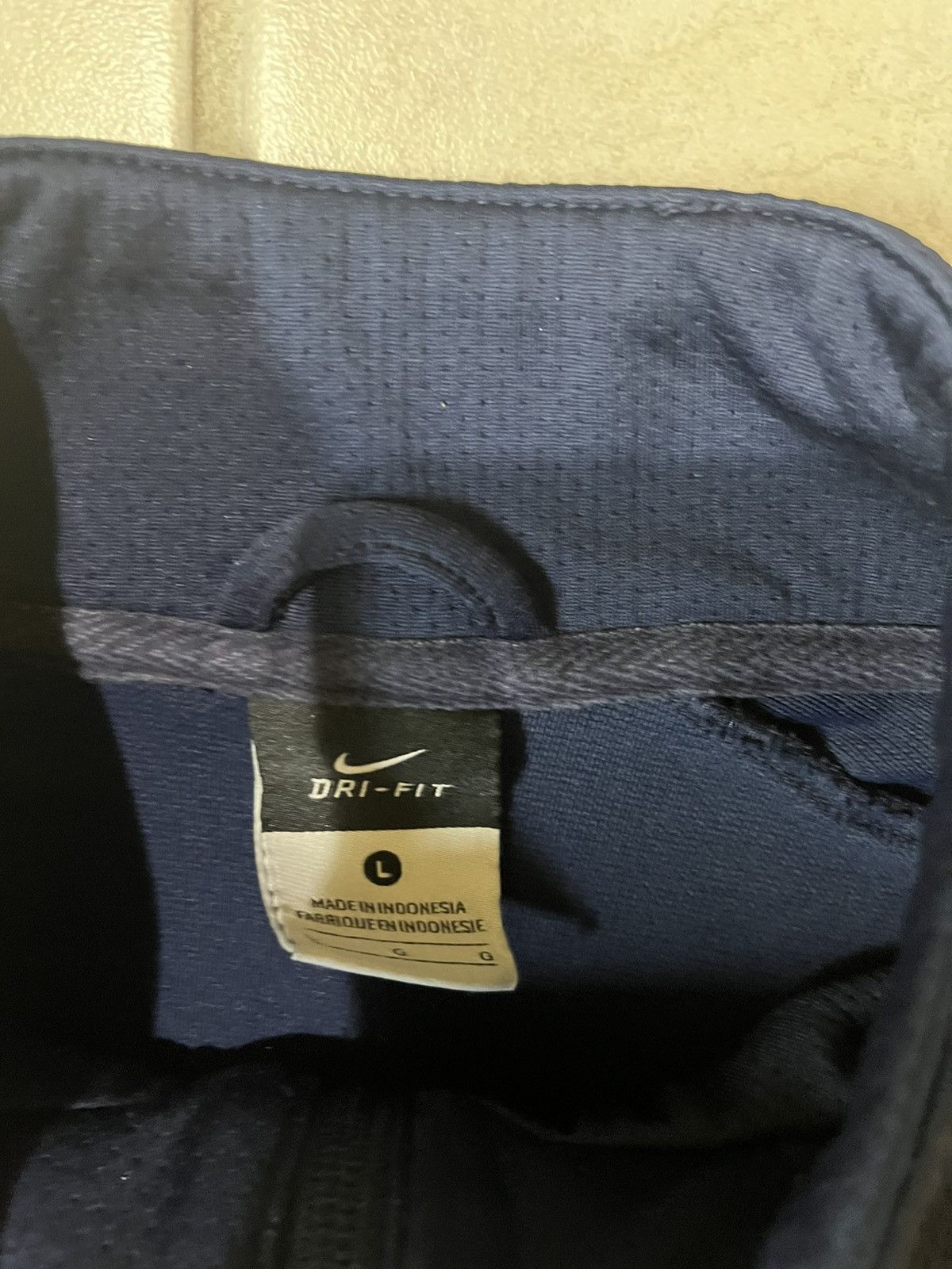 Nike × Vintage Nike Dri-Fit Navy Light Jacket Size US L / EU 52-54 / 3 - 3 Thumbnail