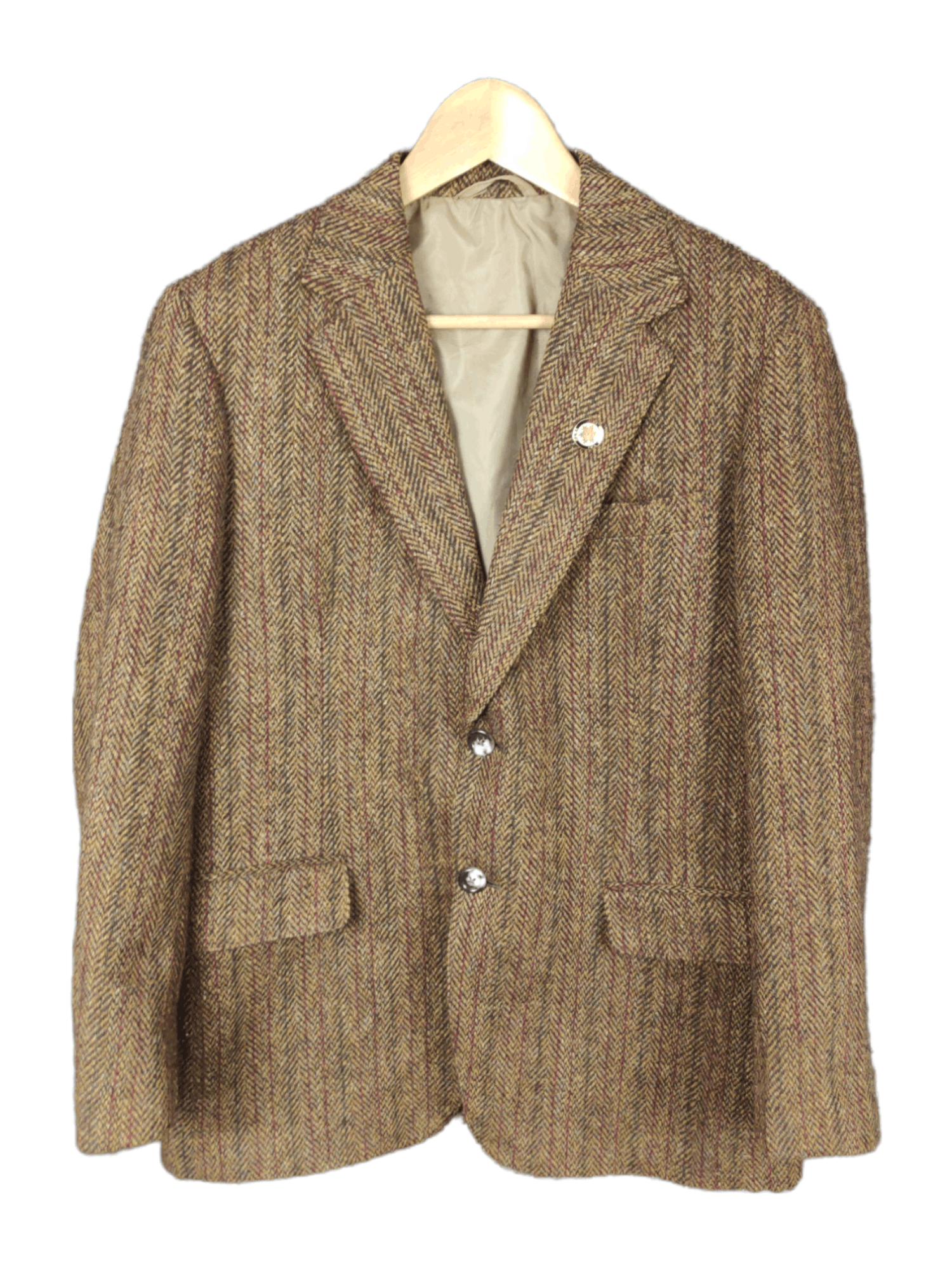 image of Archival Clothing x Harris Tweed Vintage Harris Tweed Albion Ltd England Coat Jacket (Size Small)