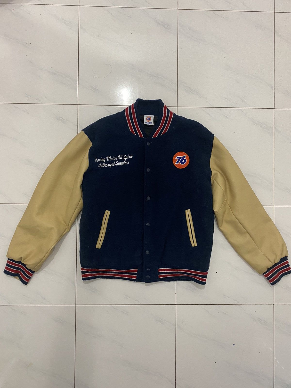 Other VTG 76 Lubricants Wool Varsity Jacket Size US L / EU 52-54 / 3 - 5 Thumbnail