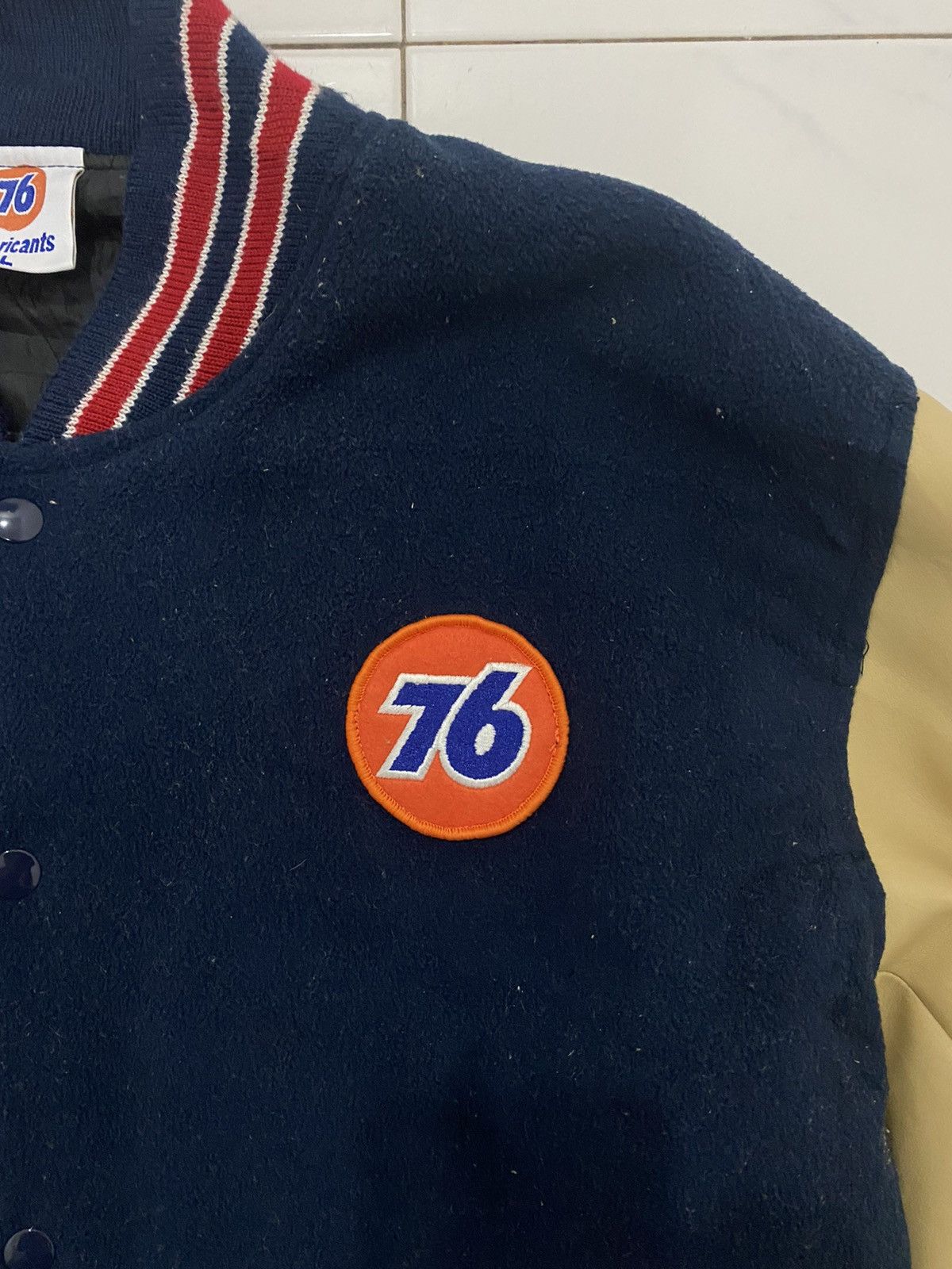 Other VTG 76 Lubricants Wool Varsity Jacket Size US L / EU 52-54 / 3 - 9 Thumbnail