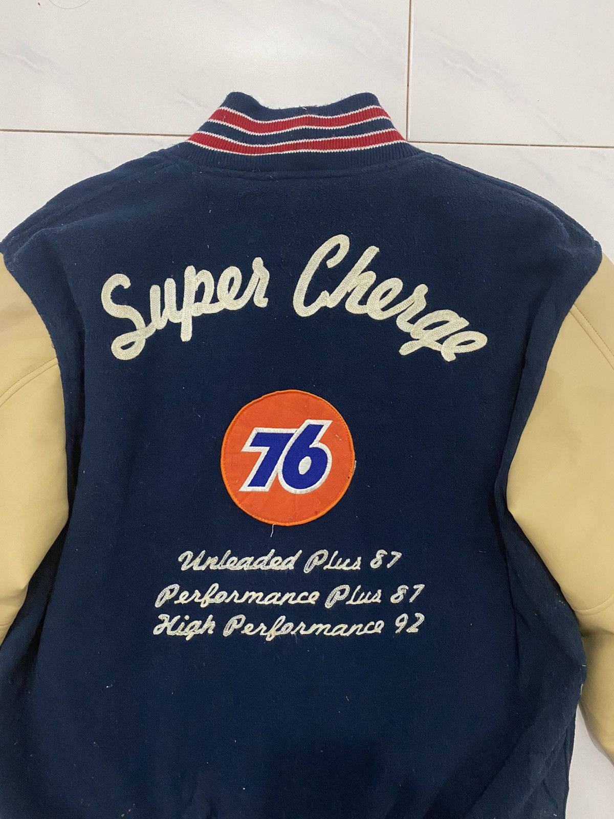 Other VTG 76 Lubricants Wool Varsity Jacket Size US L / EU 52-54 / 3 - 3 Thumbnail