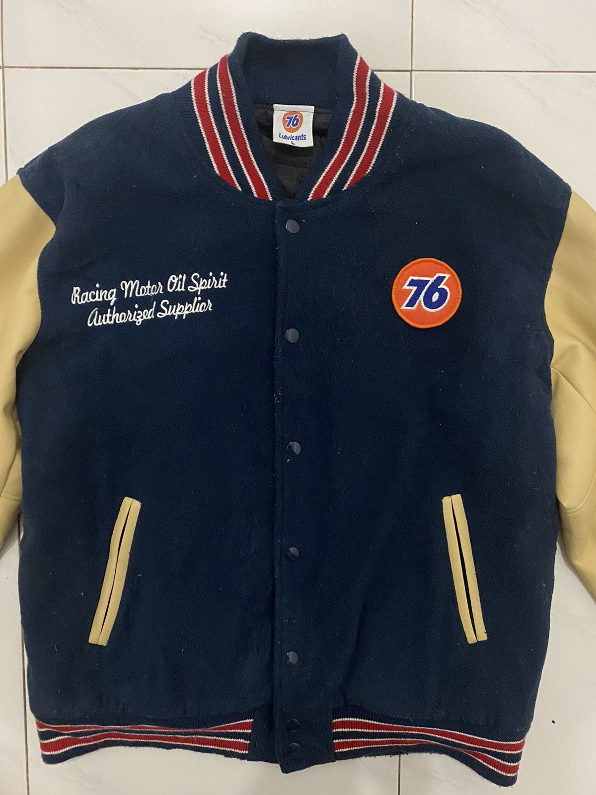 Other VTG 76 Lubricants Wool Varsity Jacket Size US L / EU 52-54 / 3 - 8 Thumbnail