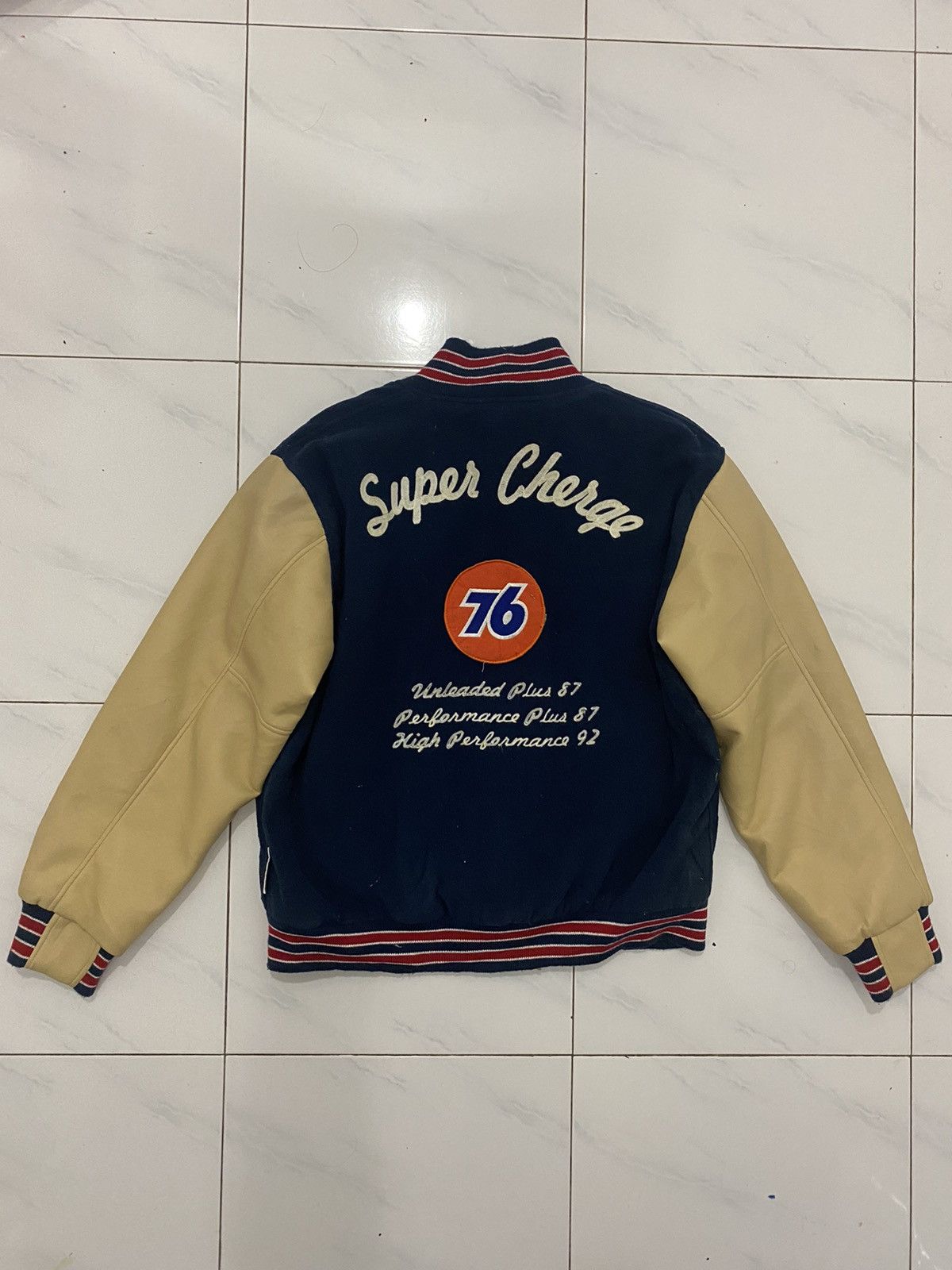 Other VTG 76 Lubricants Wool Varsity Jacket Size US L / EU 52-54 / 3 - 2 Thumbnail