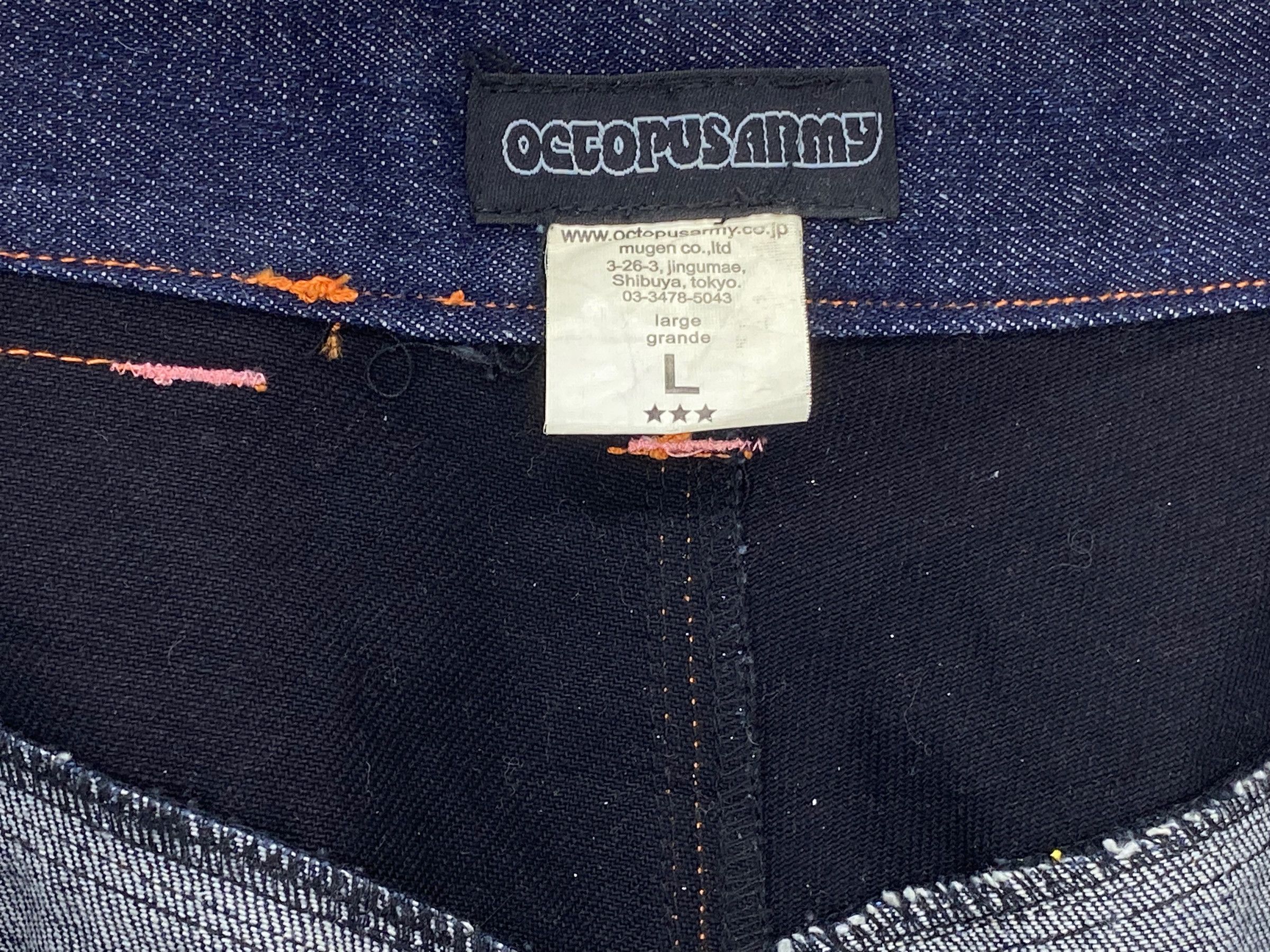Japanese Brand Octopus Army Baggy Jeans – Hickory Stripe Money Print Size US 34 / EU 50 - 11 Thumbnail