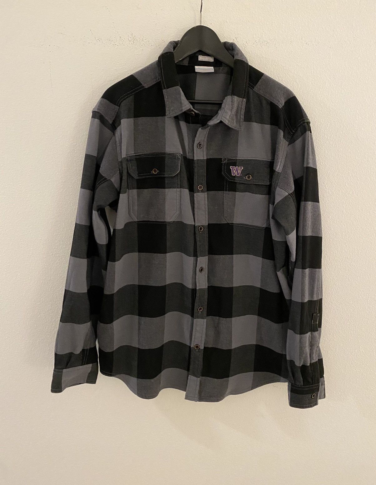 Columbia Columbia U of Washington Check Flannel Shirt XL Size US XL / EU 56 / 4 - 1 Thumbnail