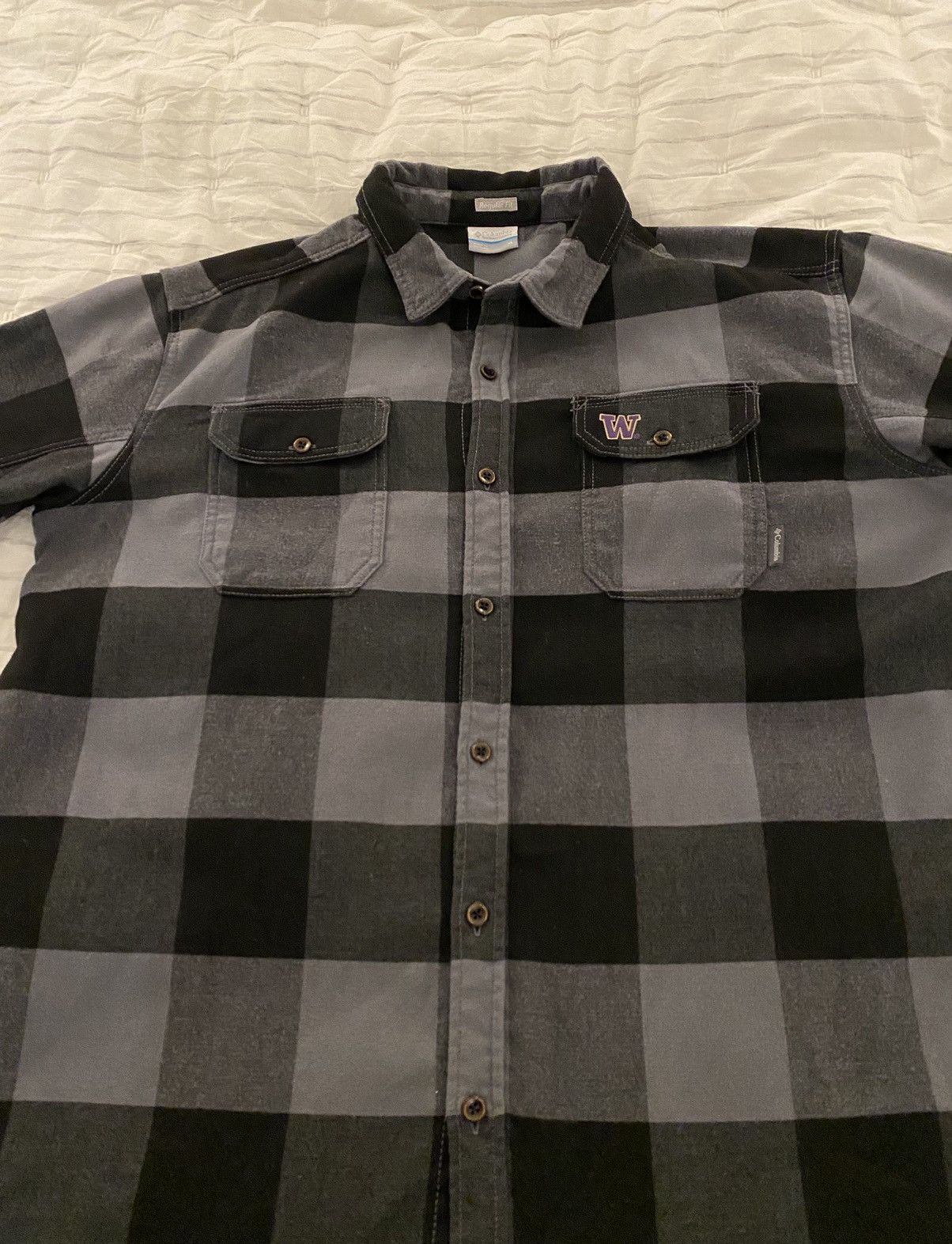 Columbia Columbia U of Washington Check Flannel Shirt XL Size US XL / EU 56 / 4 - 5 Thumbnail