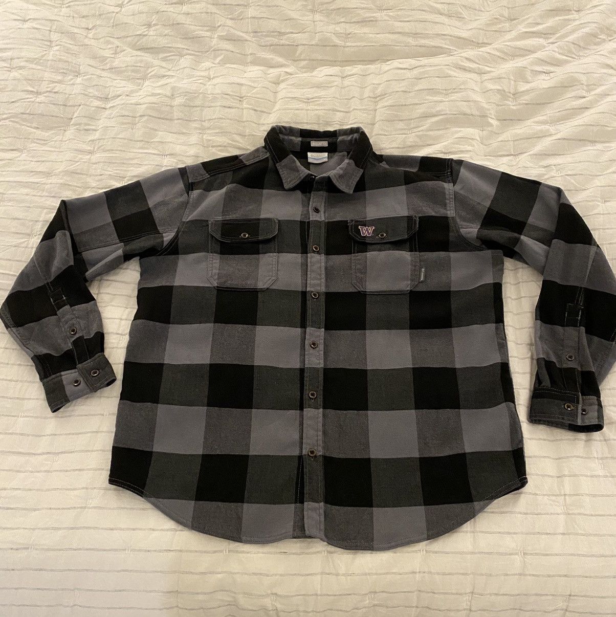 Columbia Columbia U of Washington Check Flannel Shirt XL Size US XL / EU 56 / 4 - 3 Thumbnail