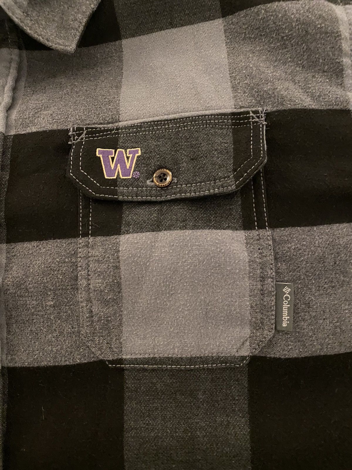 Columbia Columbia U of Washington Check Flannel Shirt XL Size US XL / EU 56 / 4 - 7 Thumbnail