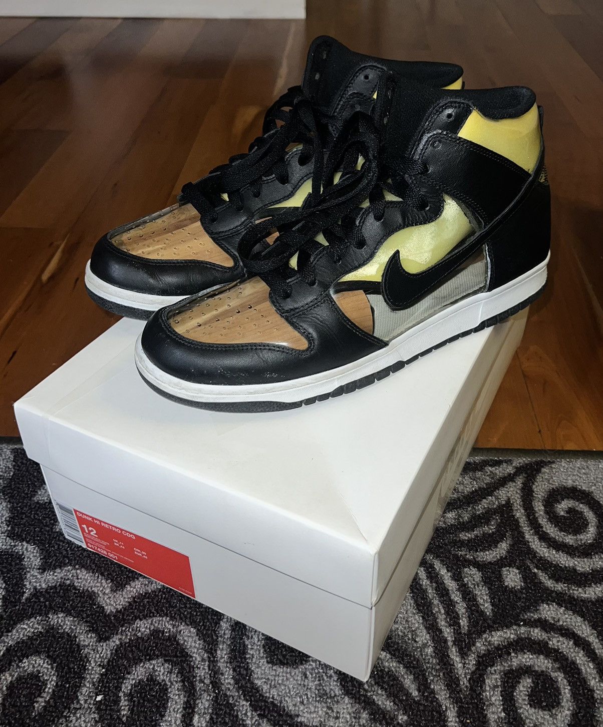 Comme des Garcons × Nike CDGxNike Dunk High Size US 12 / EU 45 - 2 Thumbnail