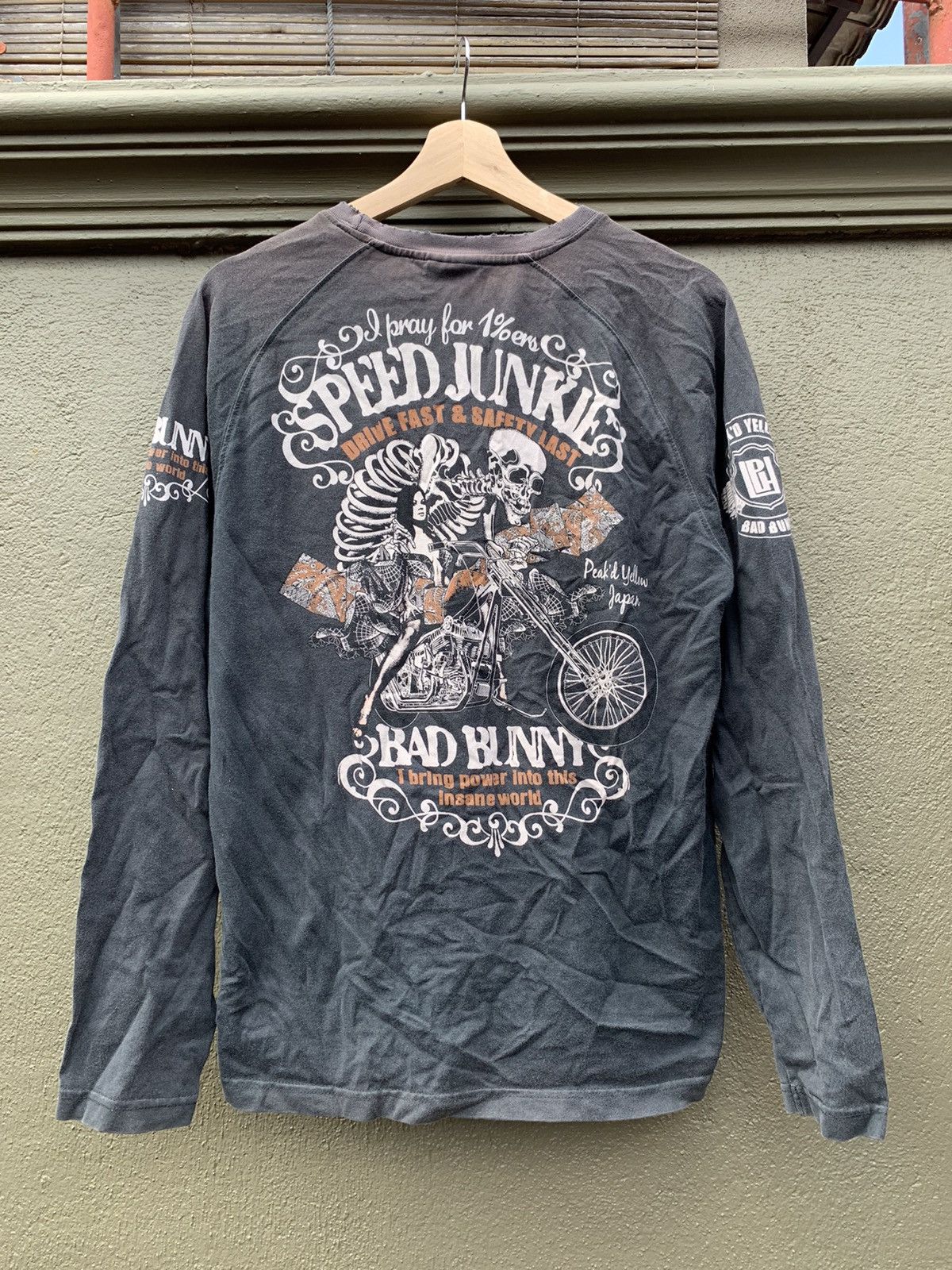 Japanese Brand × Vintage Sunfaded Distresses Japan Bad Bunny Sexy Woman Motocycle Size US M / EU 48-50 / 2 - 1 Thumbnail