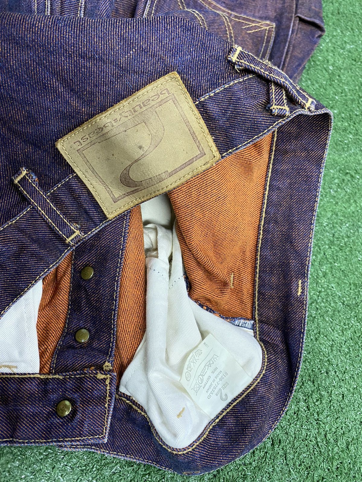 20471120 × Beauty Beast × Japanese Brand Beauty Beast Denim Rare Colour Purple Velvet Size US 31 - 9 Thumbnail