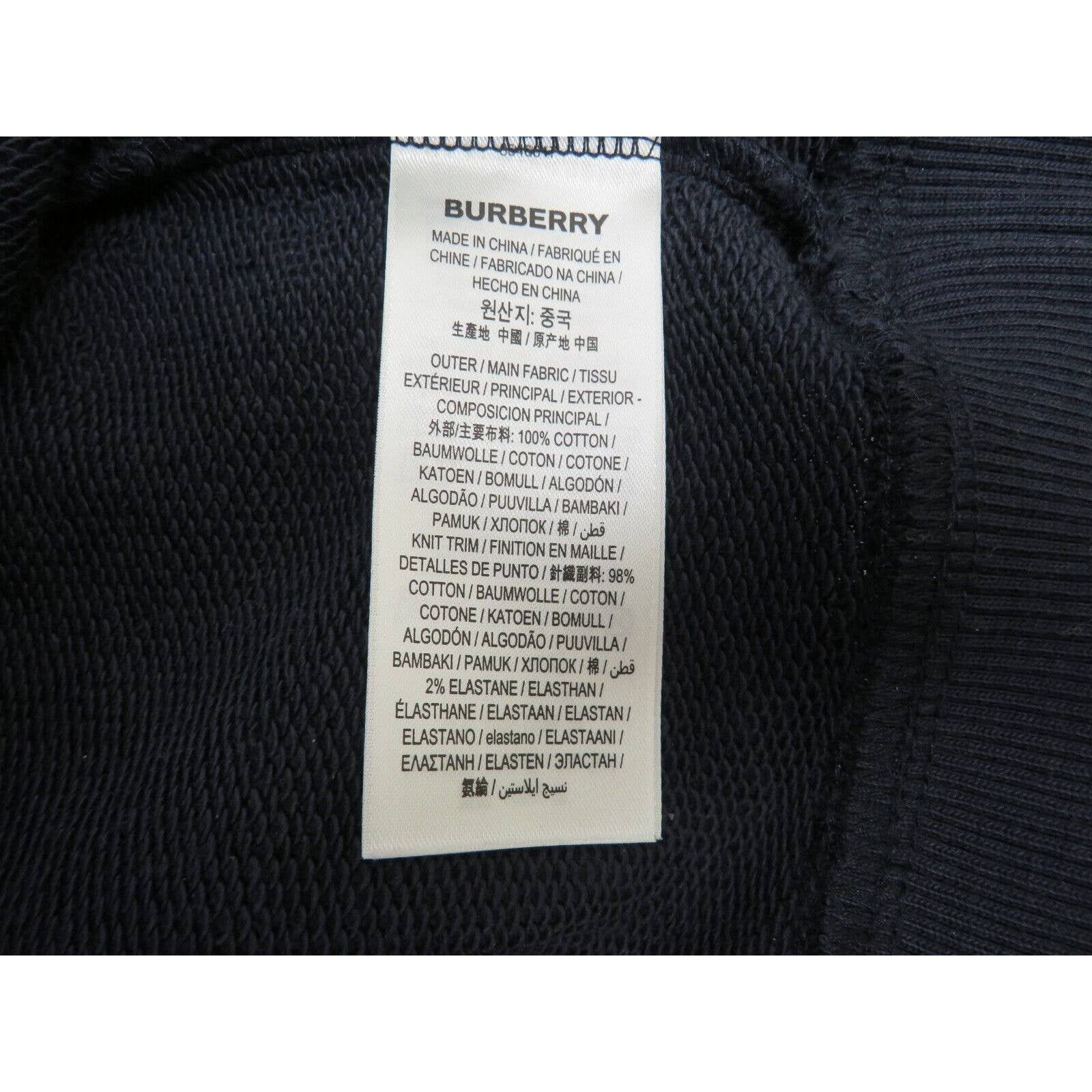 Burberry $820 ALBIAN NAVY BLUE COTTON WHITE TB LOGO PULLOVER HOODIE M Size US M / EU 48-50 / 2 - 11 Thumbnail