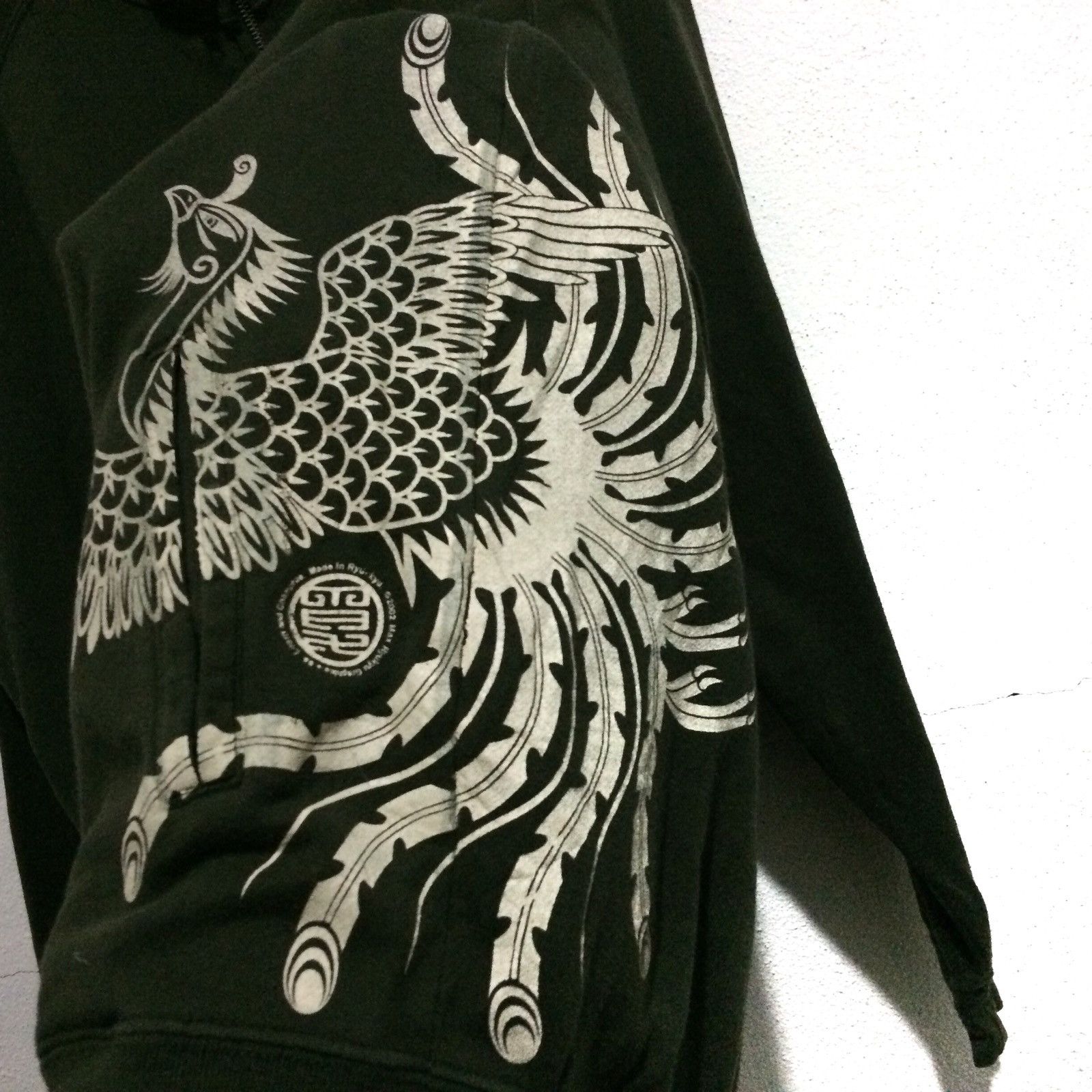 Japanese Brand Sukajan Peacock Phoenix By Ryu-kyu Zipper Jacket Size US L / EU 52-54 / 3 - 4 Thumbnail