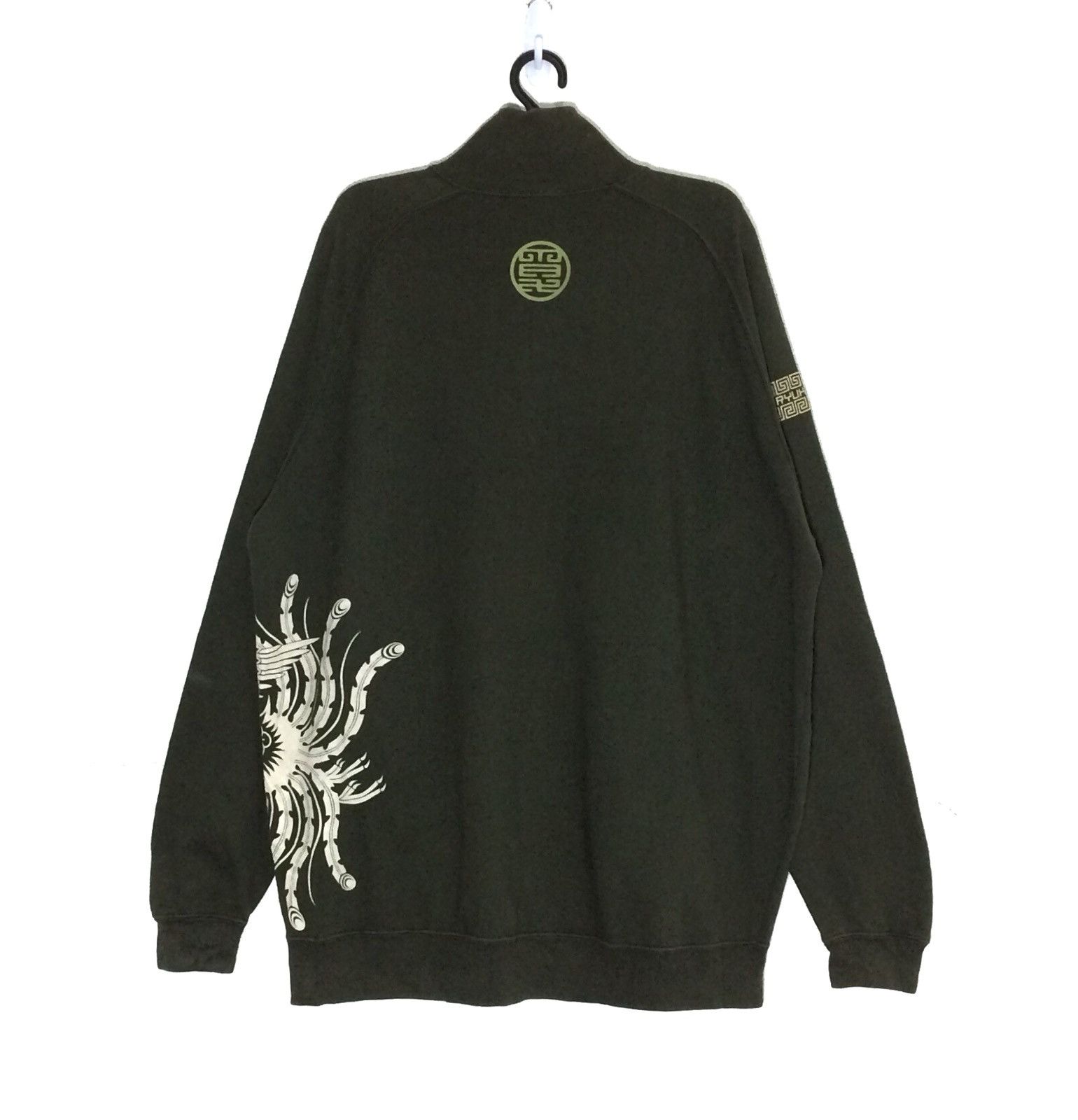 Japanese Brand Sukajan Peacock Phoenix By Ryu-kyu Zipper Jacket Size US L / EU 52-54 / 3 - 3 Thumbnail