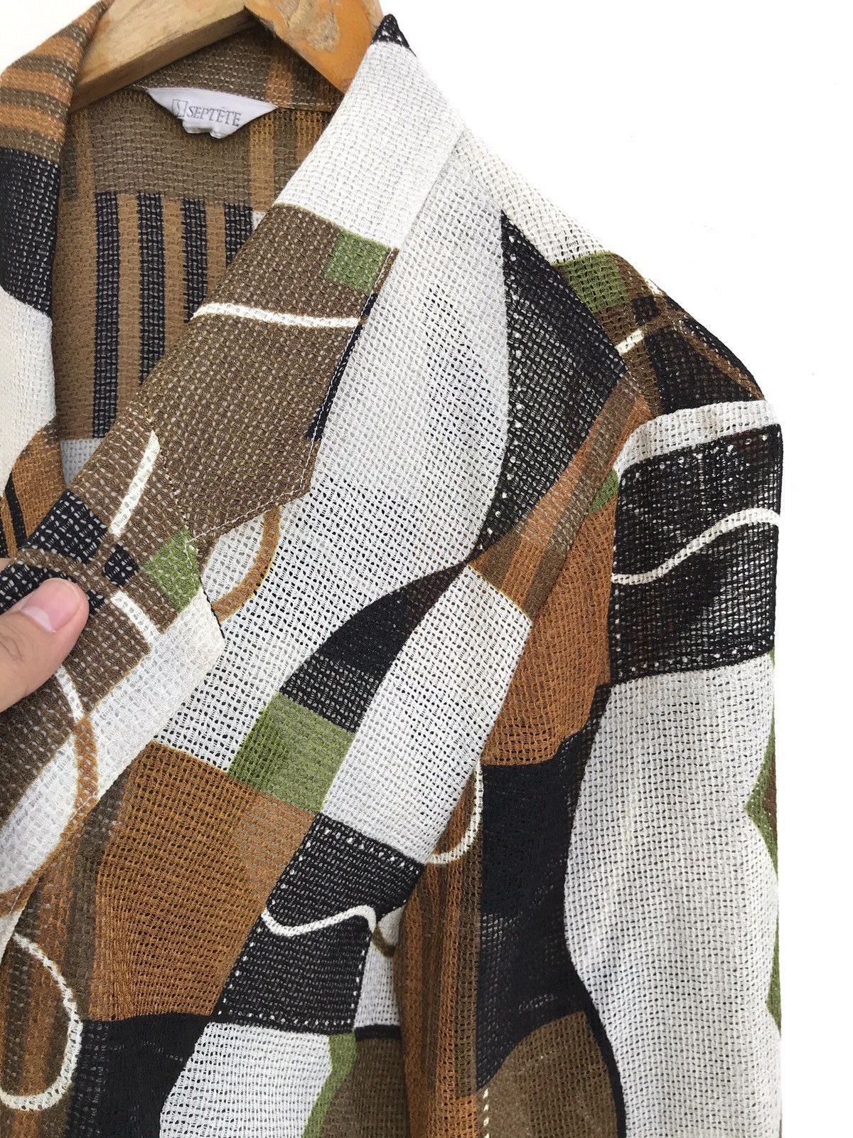 Designer × Japanese Brand Japanese Brand Septete Net Multicolour Art Jacket Size US L / EU 52-54 / 3 - 4 Thumbnail