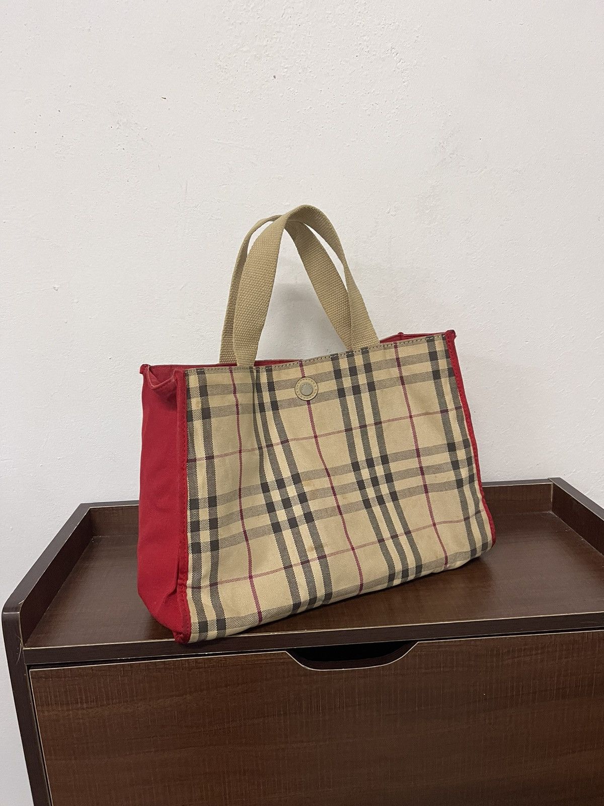 Burberry Burberry London Nova Check and Red Totes Size ONE SIZE - 1 Thumbnail