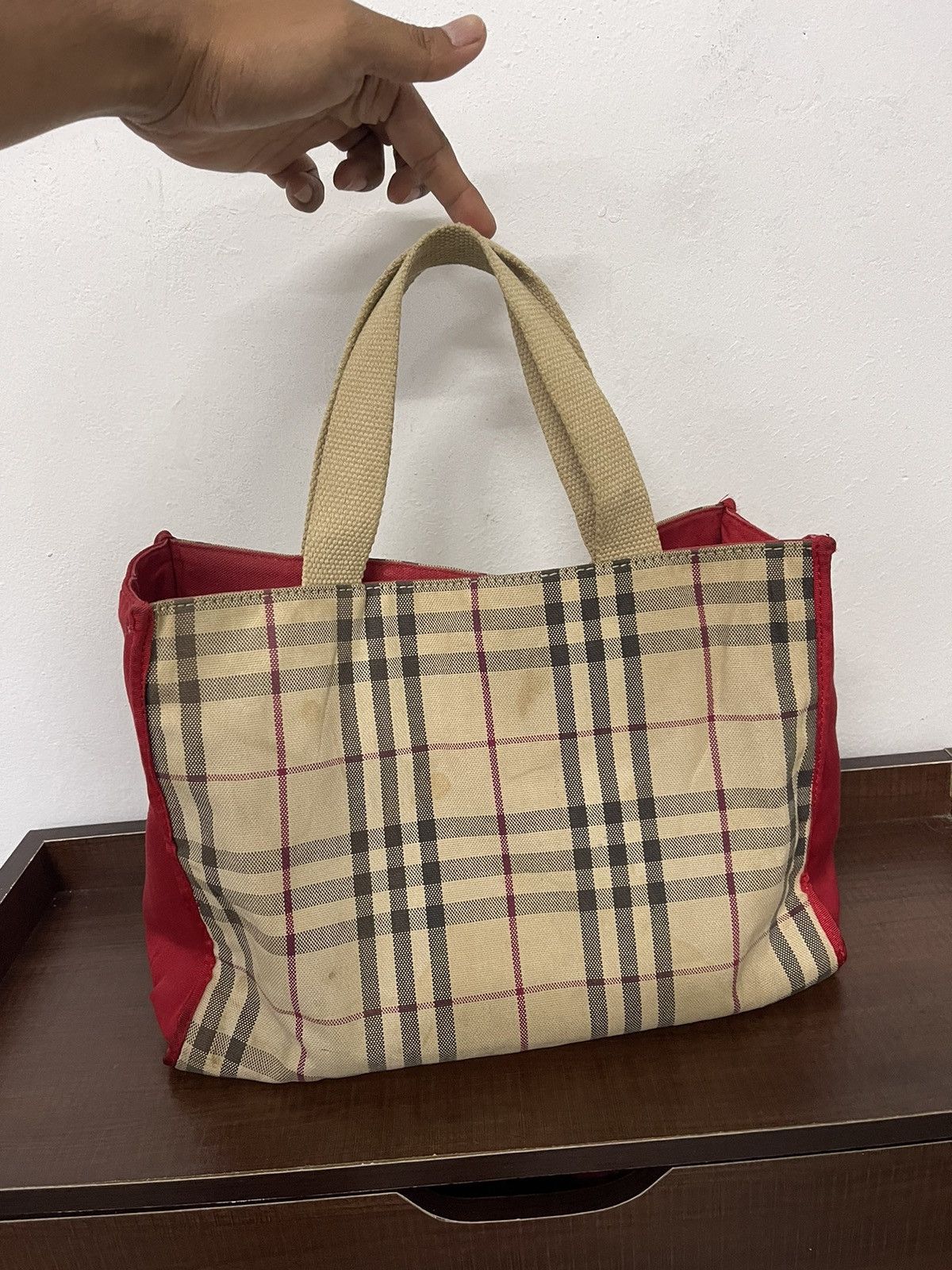 Burberry Burberry London Nova Check and Red Totes Size ONE SIZE - 3 Thumbnail
