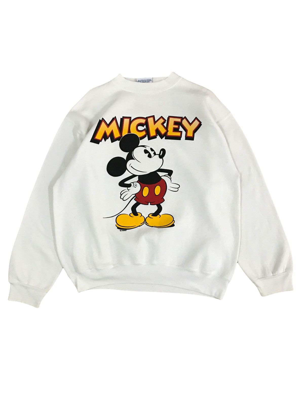 Mickey Mouse × Vintage Vintage 90s Mickey Mouse Big Logo Sweatshirt Size US L / EU 52-54 / 3 - 1 Thumbnail