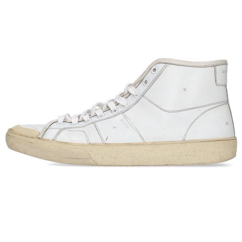 image of Saint Laurent Paris Court Classic Vintage Sneakers in White, Men's (Size 10)