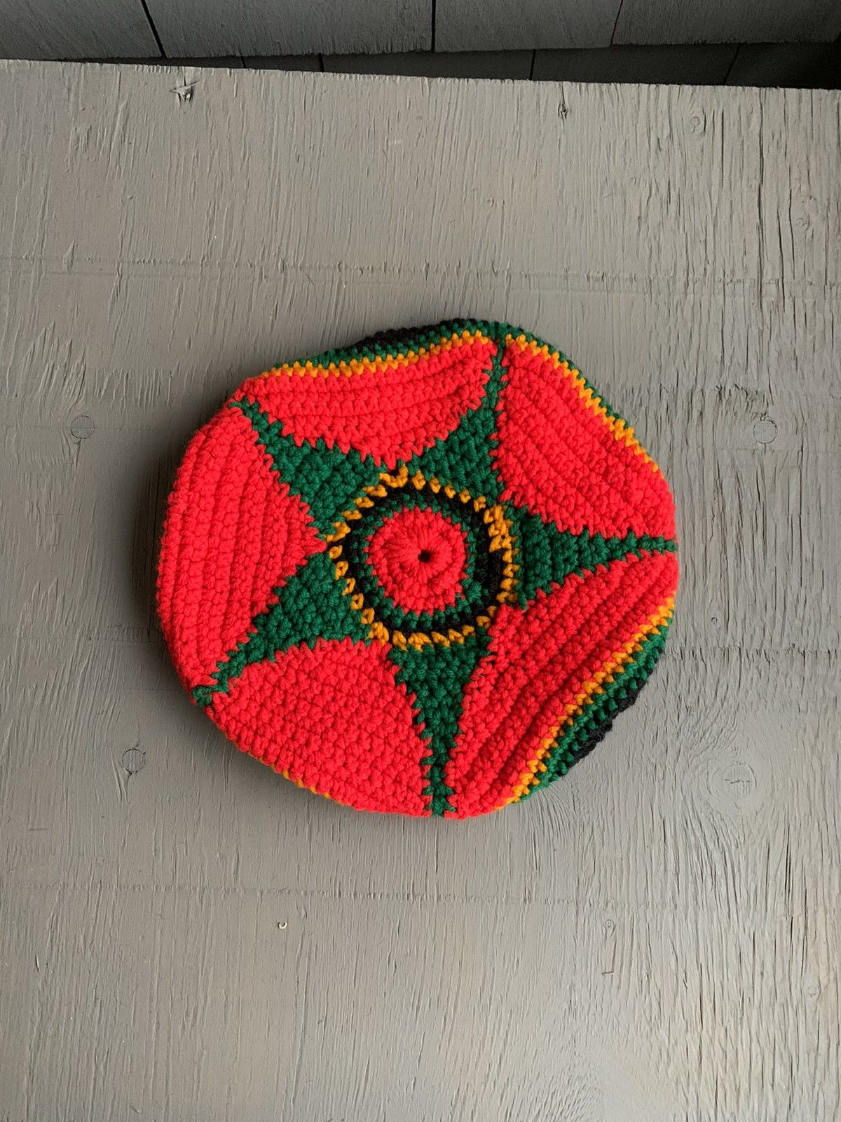 Vintage Vintage Handmade Rasta Beret 90s Black Power Knit Hat Rebel Size ONE SIZE - 3 Thumbnail