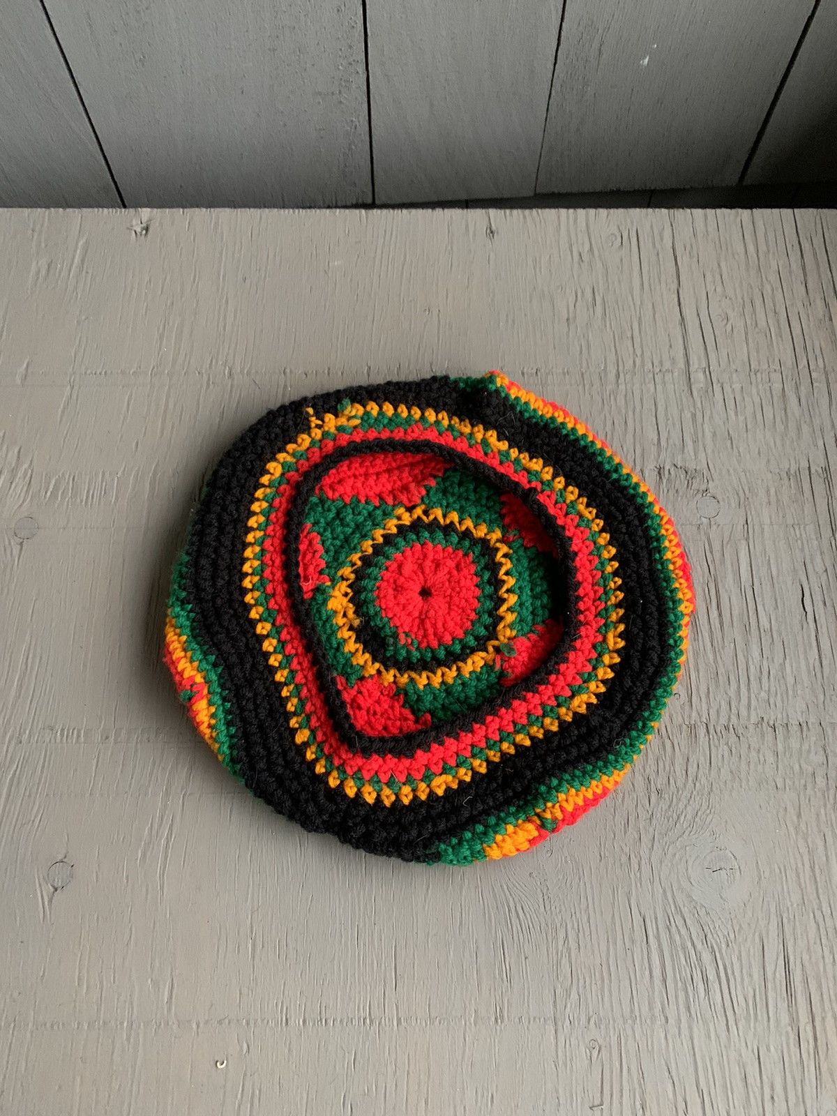 Vintage Vintage Handmade Rasta Beret 90s Black Power Knit Hat Rebel Size ONE SIZE - 4 Thumbnail