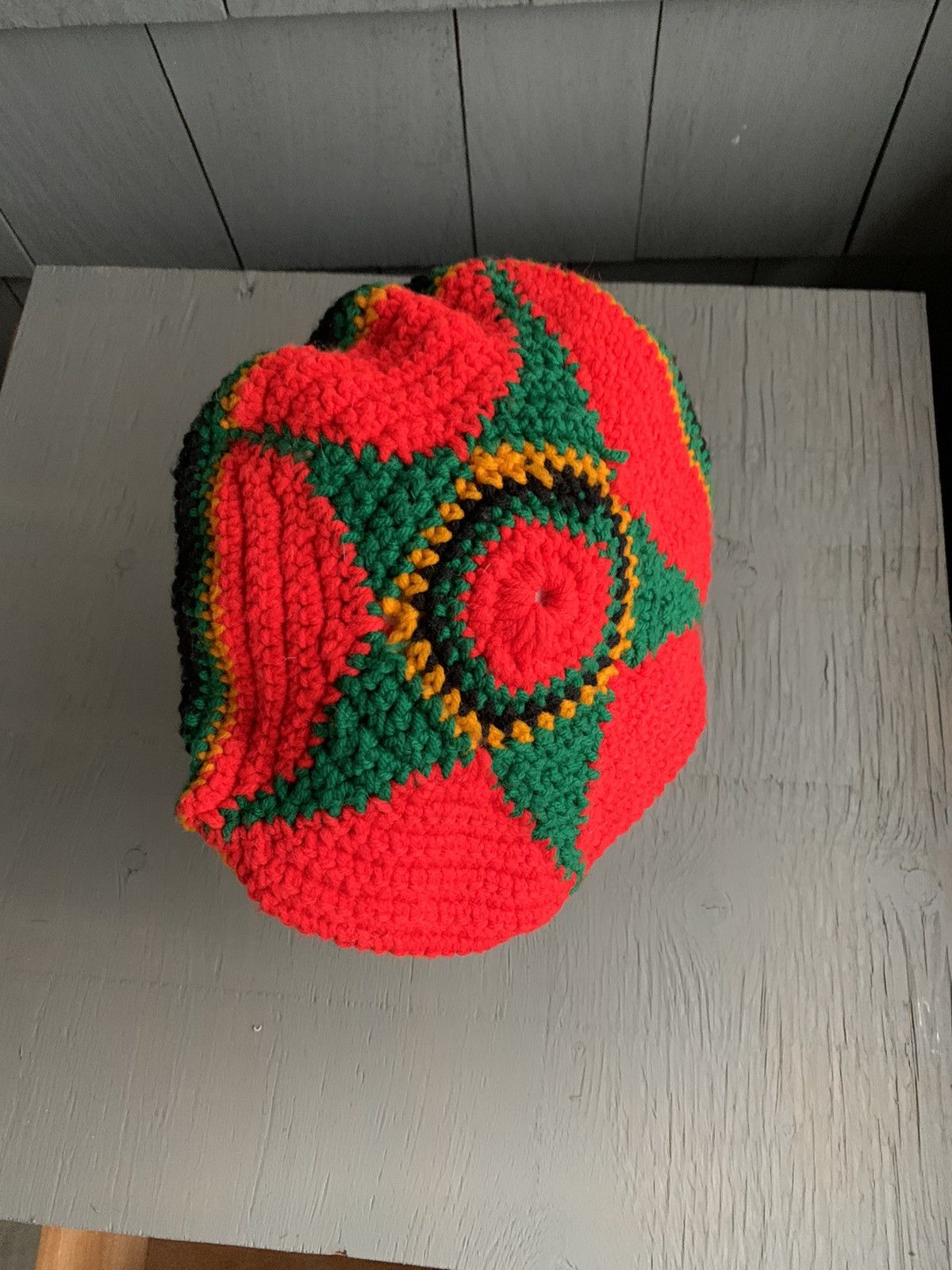 Vintage Vintage Handmade Rasta Beret 90s Black Power Knit Hat Rebel Size ONE SIZE - 2 Thumbnail