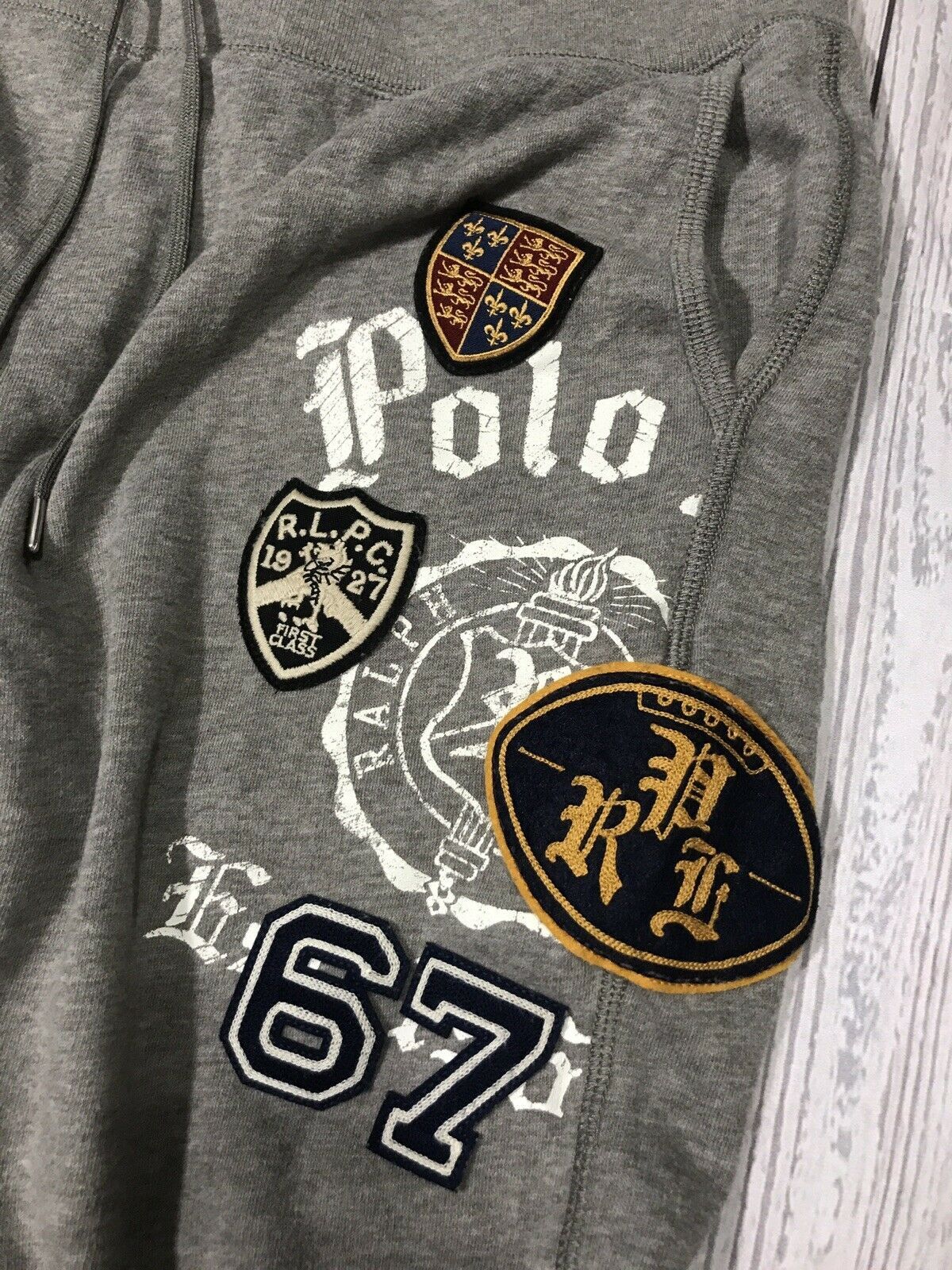Polo Ralph Lauren Polo Ralph Lauren Grey Varsity Jogger Sweatpants XL Size US 38 / EU 54 - 6 Thumbnail