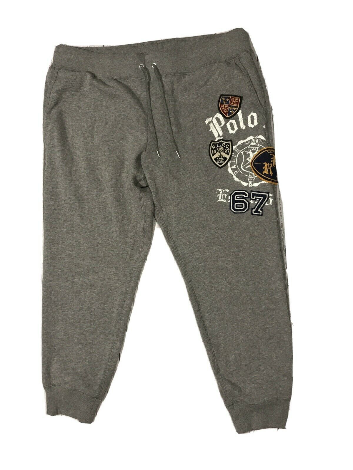 Polo Ralph Lauren Grey Varsity Jogger Sweatpants XL