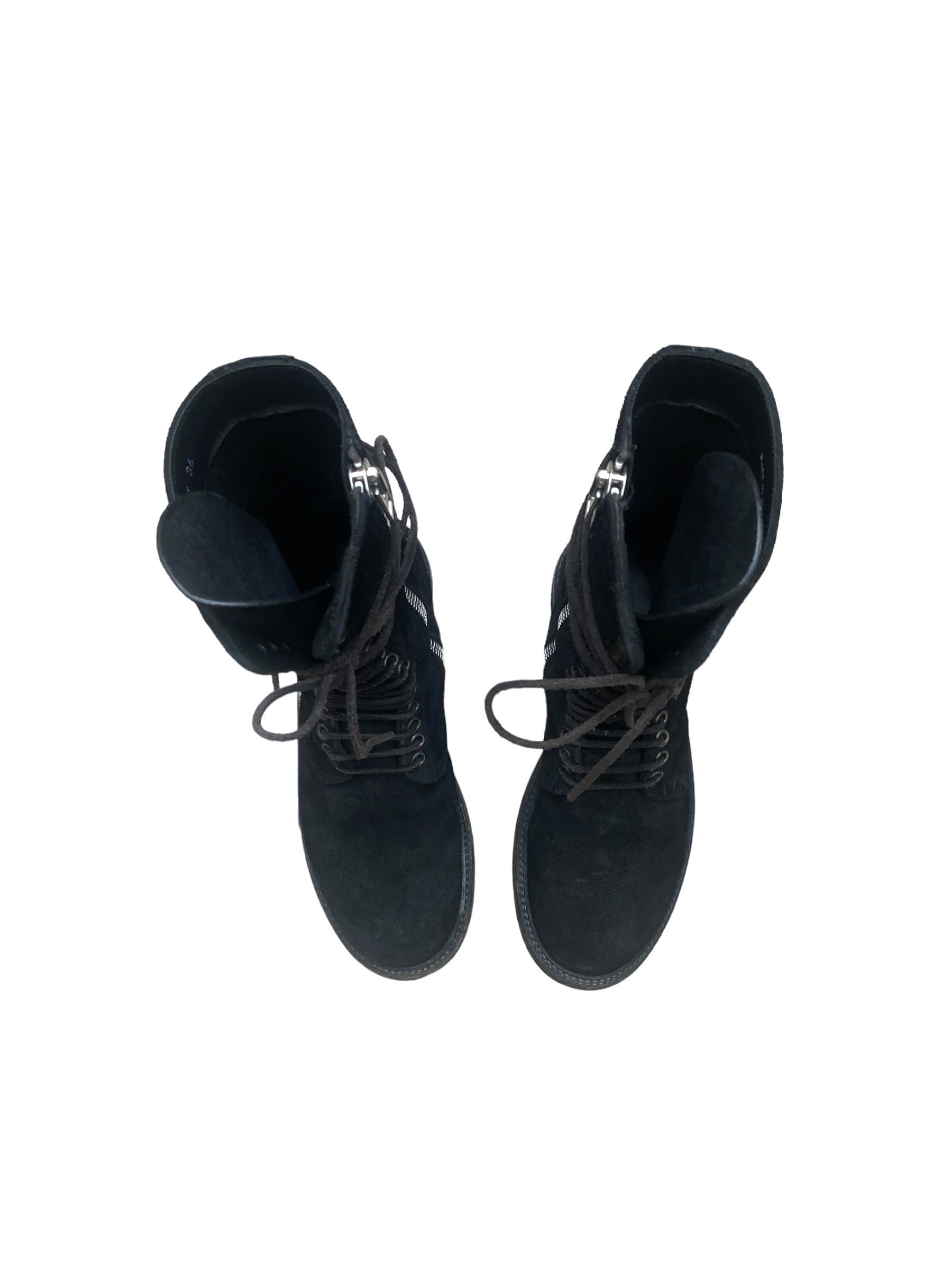 Rick Owens Black Suede Leather Boots Size US 6 / IT 36 - 5 Thumbnail