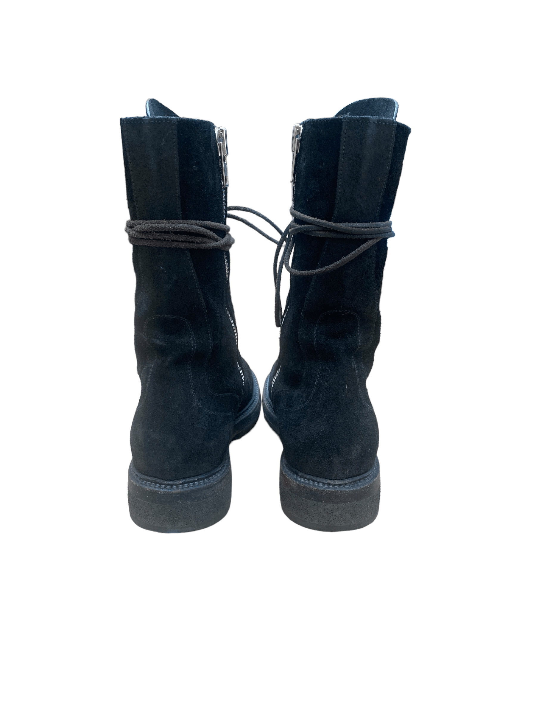 Rick Owens Black Suede Leather Boots Size US 6 / IT 36 - 4 Thumbnail
