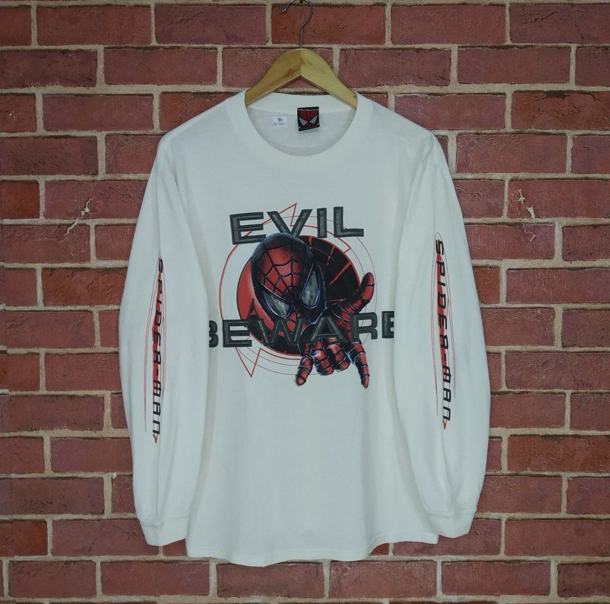 Marvel Comics Vintage Spider Man Evil Beware Superhero Marvel Comics LS Size US M / EU 48-50 / 2 - 1 Thumbnail