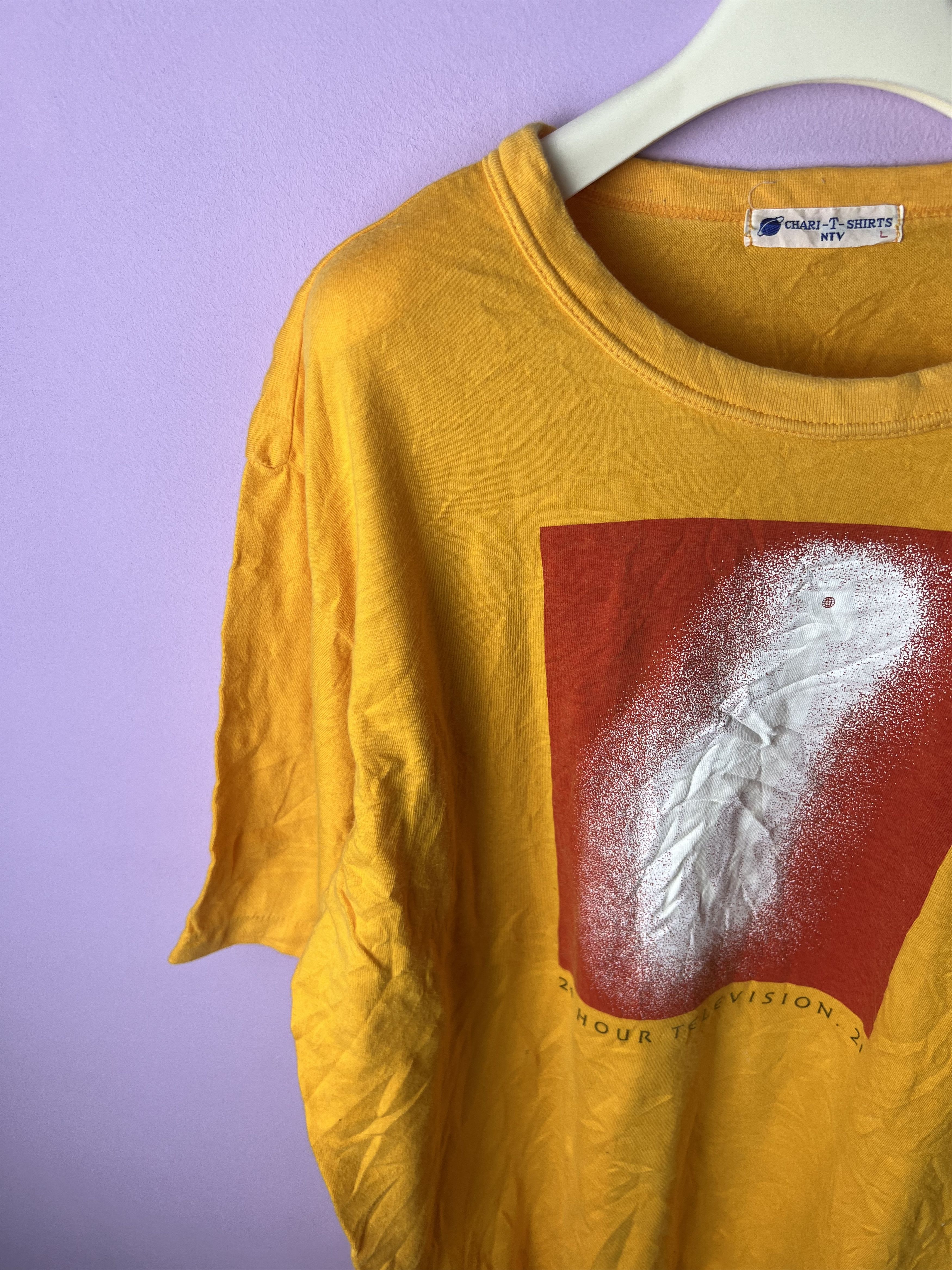 Japanese Brand 🔥Vintage Single Stitch Orange 24hr Television Tees Size US S / EU 44-46 / 1 - 5 Thumbnail
