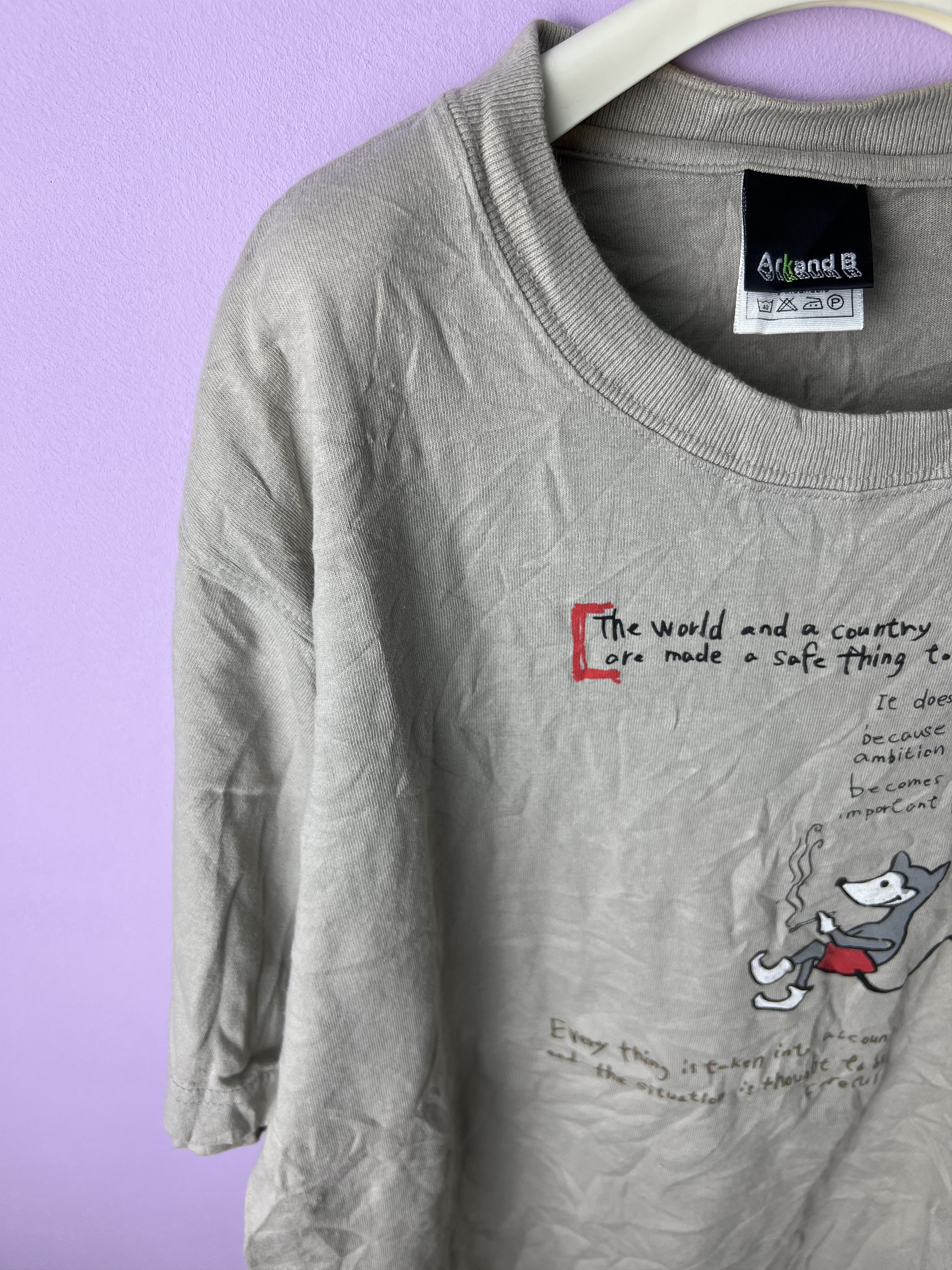 Japanese Brand 🔥Vintage Arkand B Big Printed Tees Size US M / EU 48-50 / 2 - 7 Thumbnail