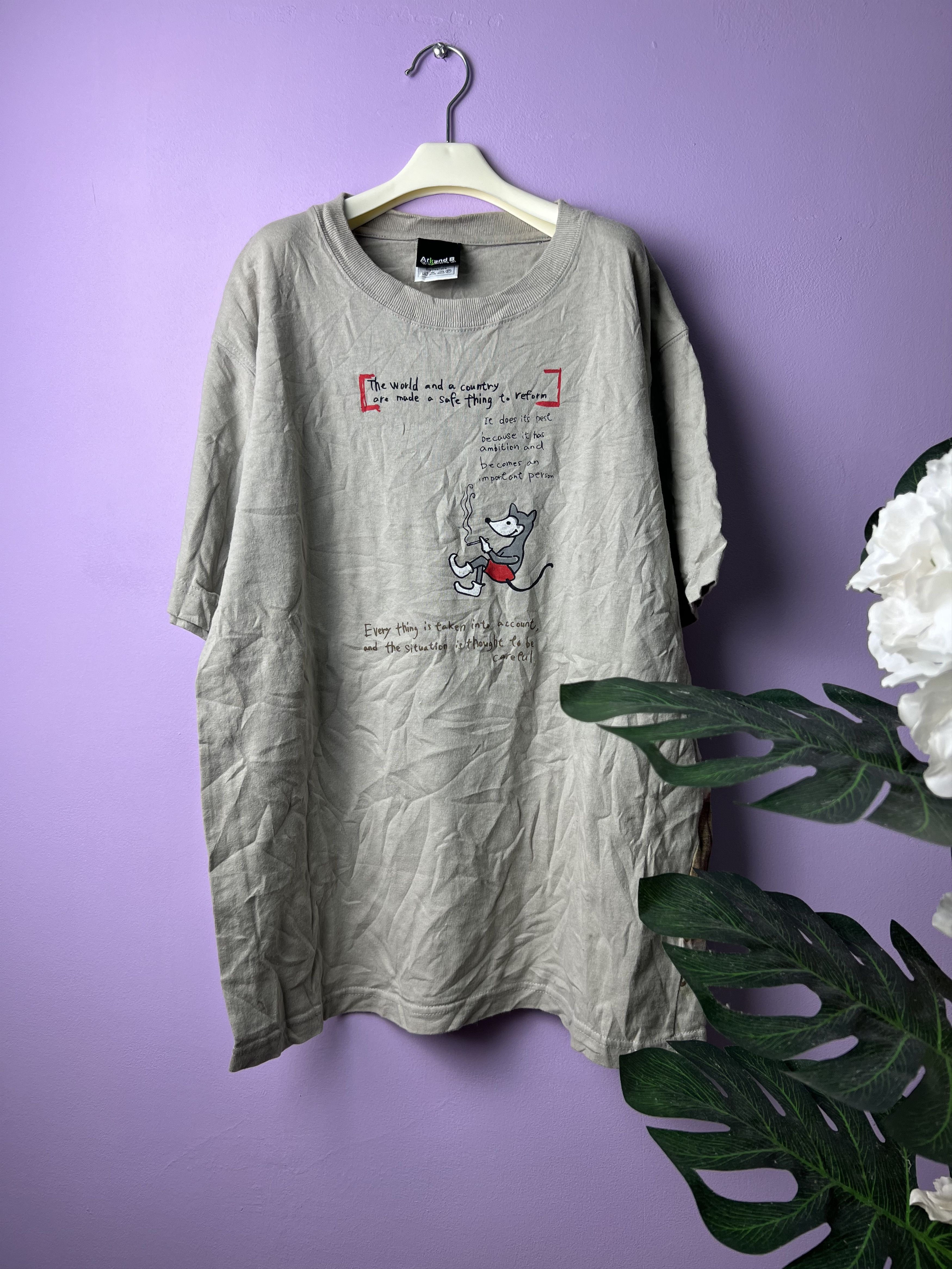 Japanese Brand 🔥Vintage Arkand B Big Printed Tees Size US M / EU 48-50 / 2 - 1 Thumbnail