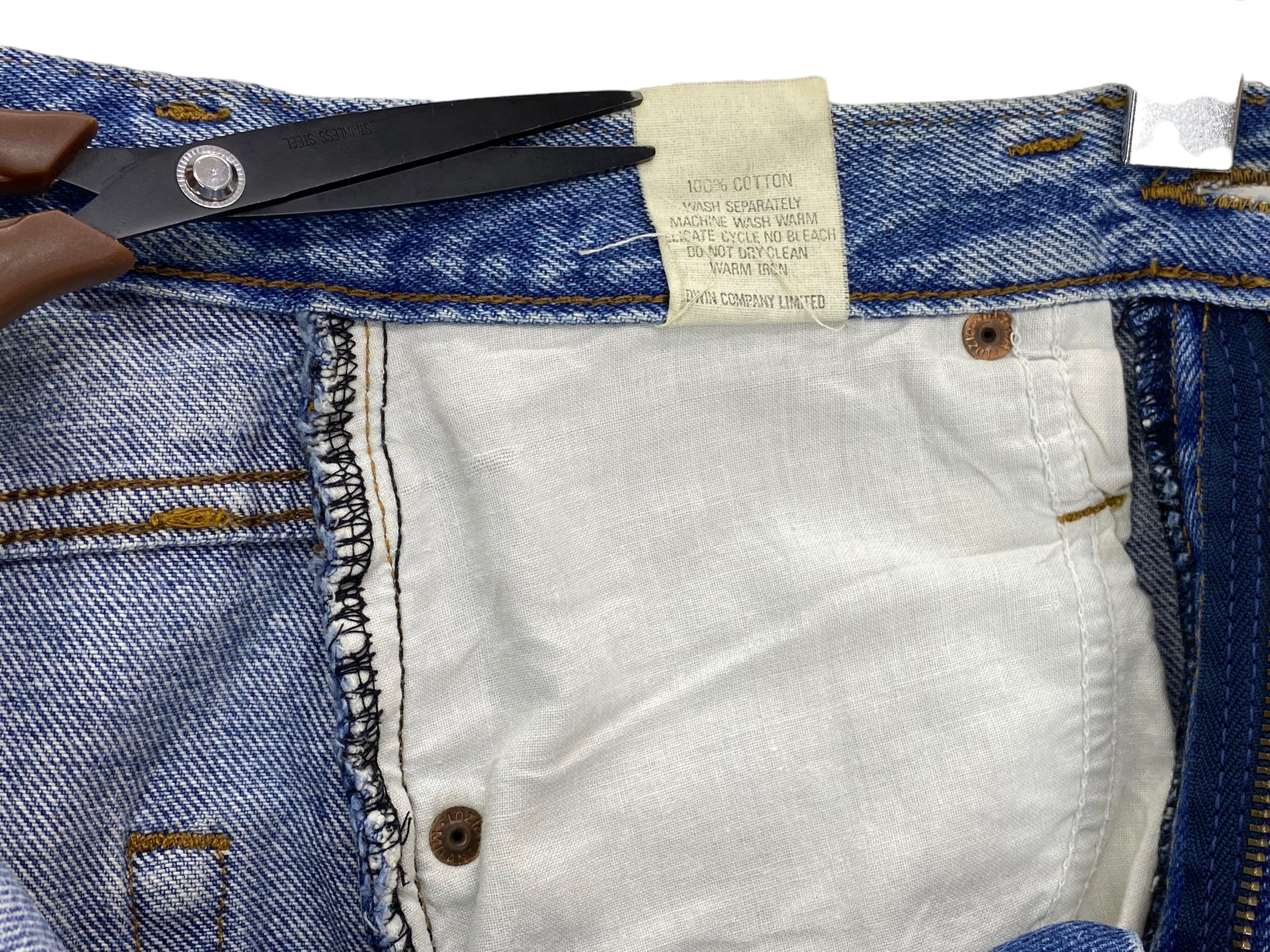 Edwin Vintage Edwin High-Waist Light Wash Jeans – Made in Italy Size 25" / US 0 / IT 36 - 10 Thumbnail