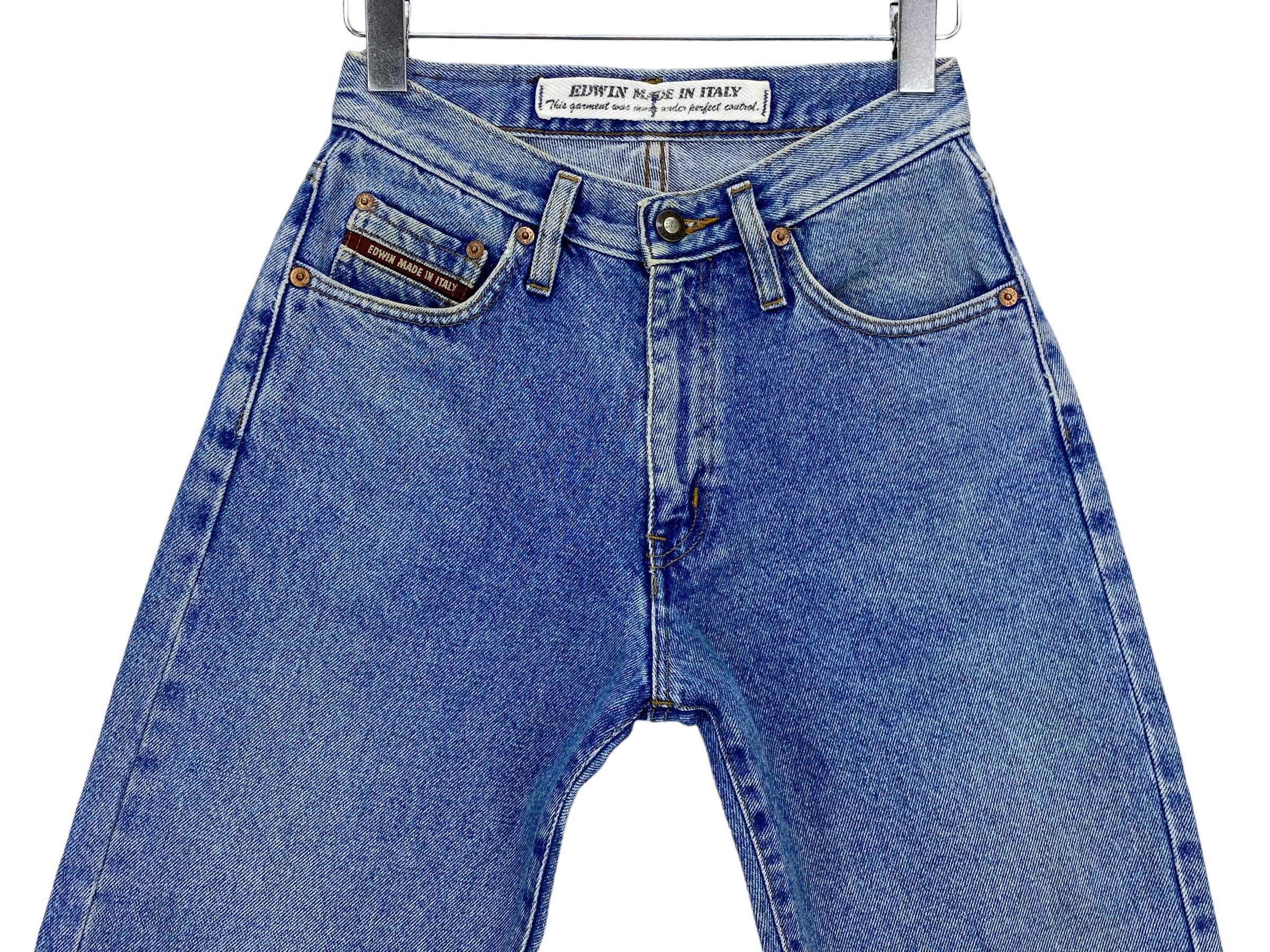 Edwin Vintage Edwin High-Waist Light Wash Jeans – Made in Italy Size 25" / US 0 / IT 36 - 3 Thumbnail