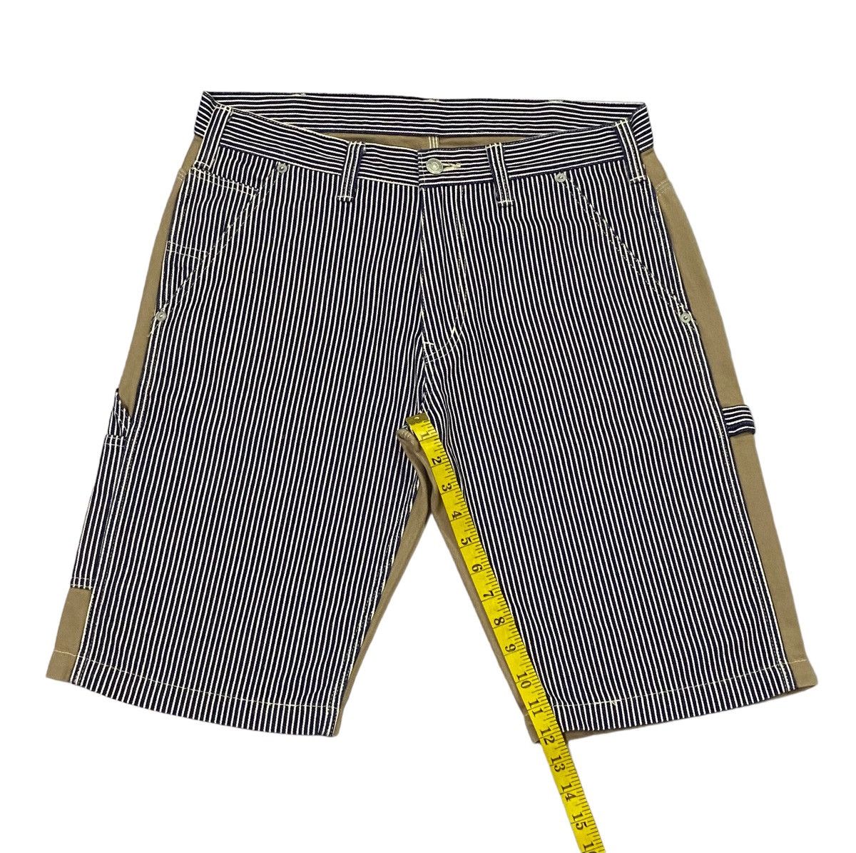 KOJIMA GENES Kojima Genes Hickory Tow Colour Denim Shorts Pants Size US 33 - 7 Thumbnail