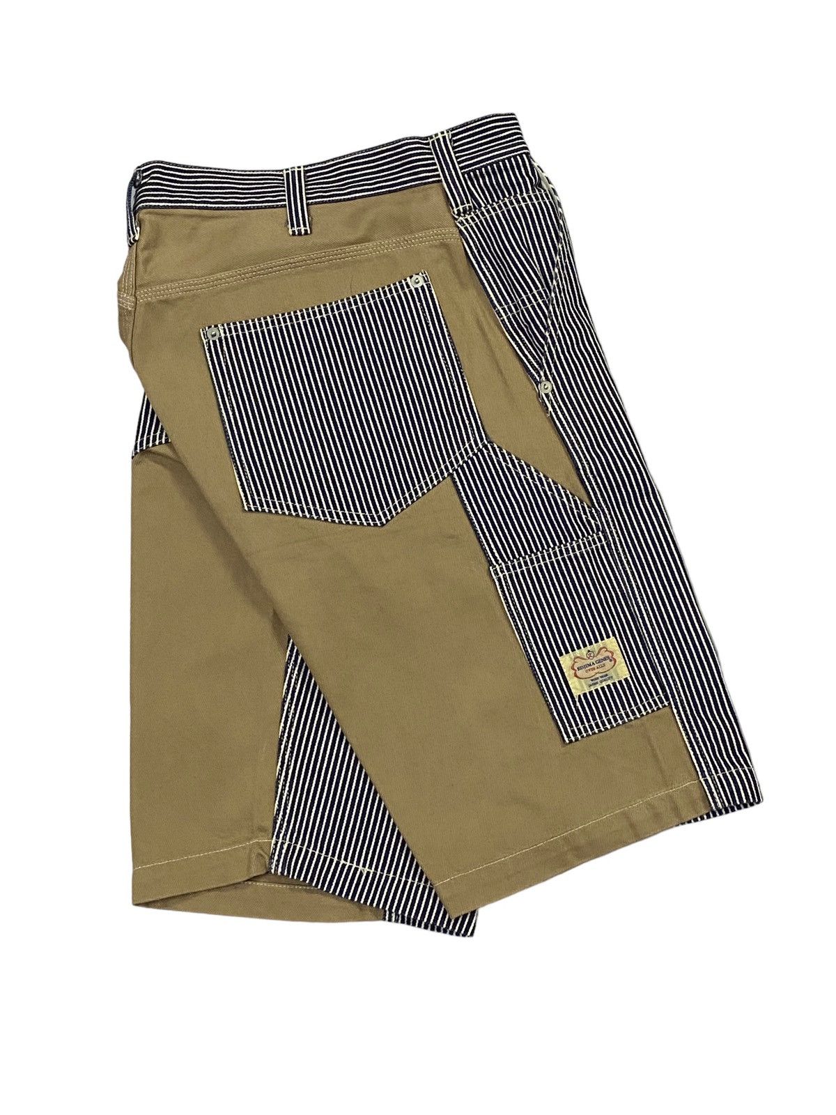 KOJIMA GENES Kojima Genes Hickory Tow Colour Denim Shorts Pants Size US 33 - 20 Thumbnail