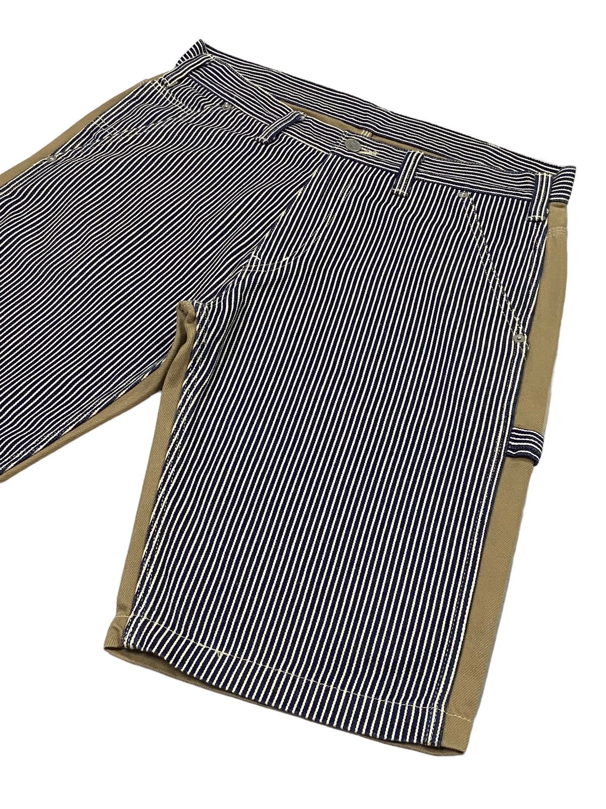 KOJIMA GENES Kojima Genes Hickory Tow Colour Denim Shorts Pants Size US 33 - 16 Thumbnail