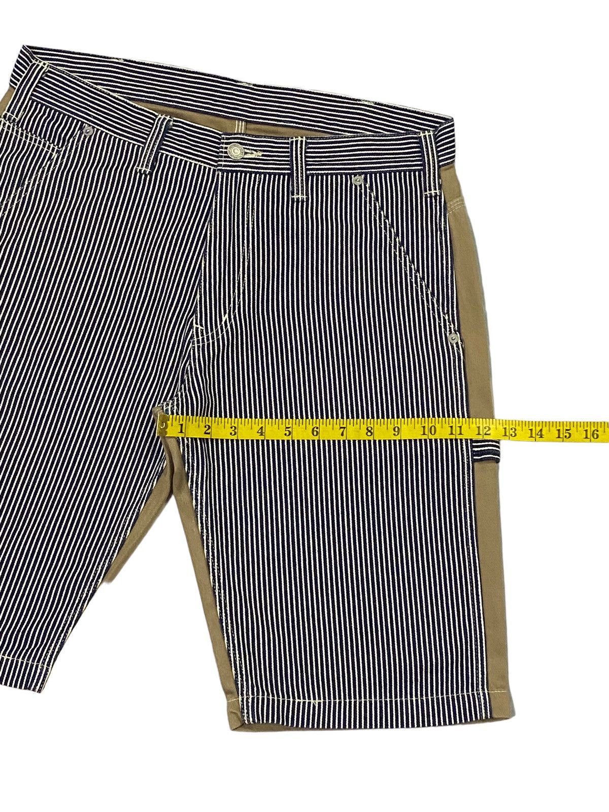 KOJIMA GENES Kojima Genes Hickory Tow Colour Denim Shorts Pants Size US 33 - 8 Thumbnail