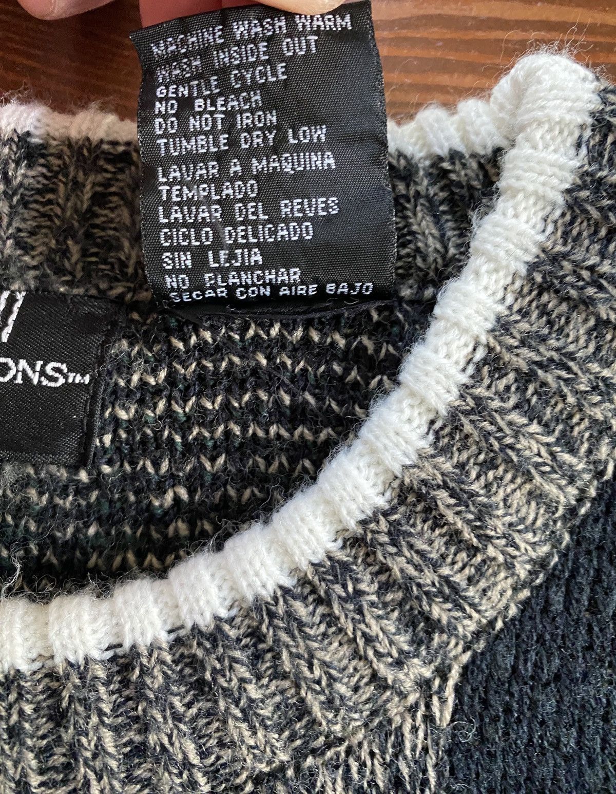 Vintage Vintage 90’s Expressions Textile Pattern Knit Sweater Size US M / EU 48-50 / 2 - 5 Thumbnail
