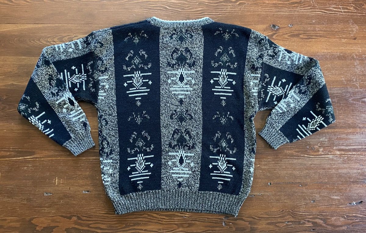Vintage Vintage 90’s Expressions Textile Pattern Knit Sweater Size US M / EU 48-50 / 2 - 9 Thumbnail